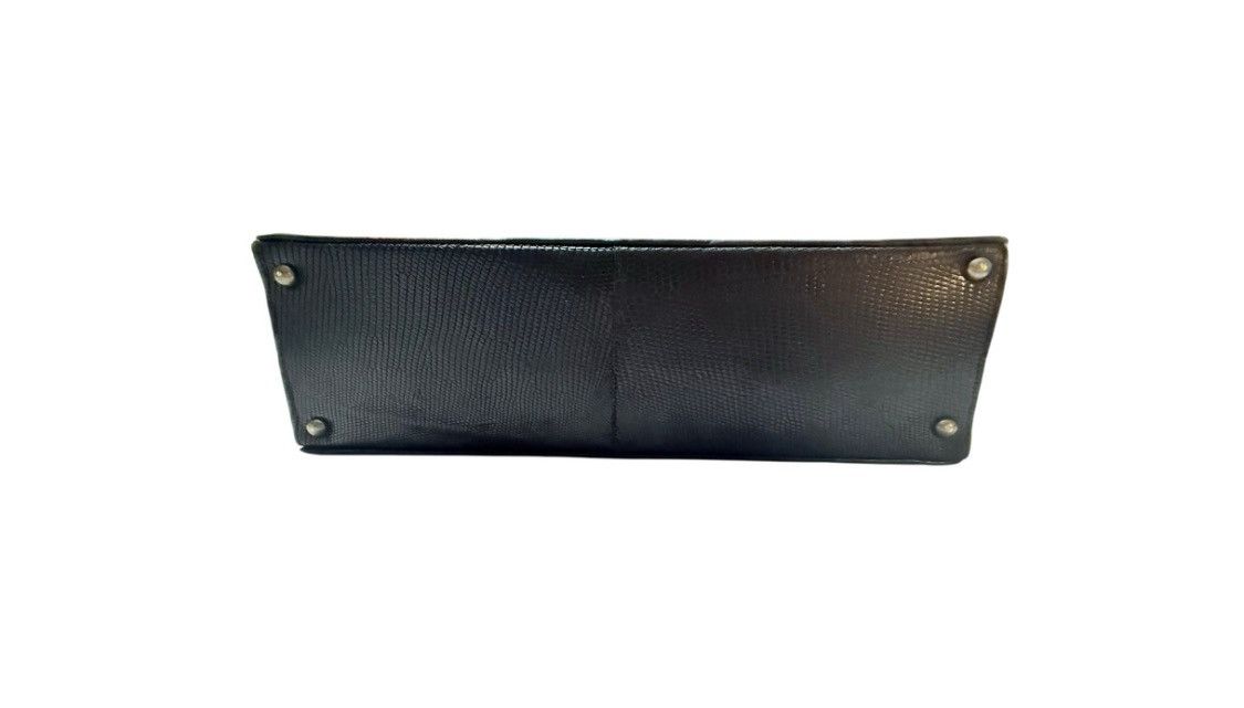 Other Vintage Crouch & Fitzgerald Black Reptile Leather Handbag Size ONE SIZE - 3 Thumbnail