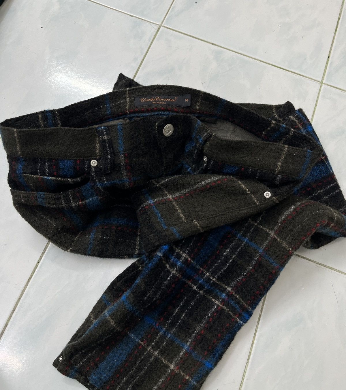 Undercover 🔥🔥🔥ARCHIVE AW04 UNDERCOVERISM FOR REBEL TARTAN PUNK PANTS Size US 33 - 22 Thumbnail