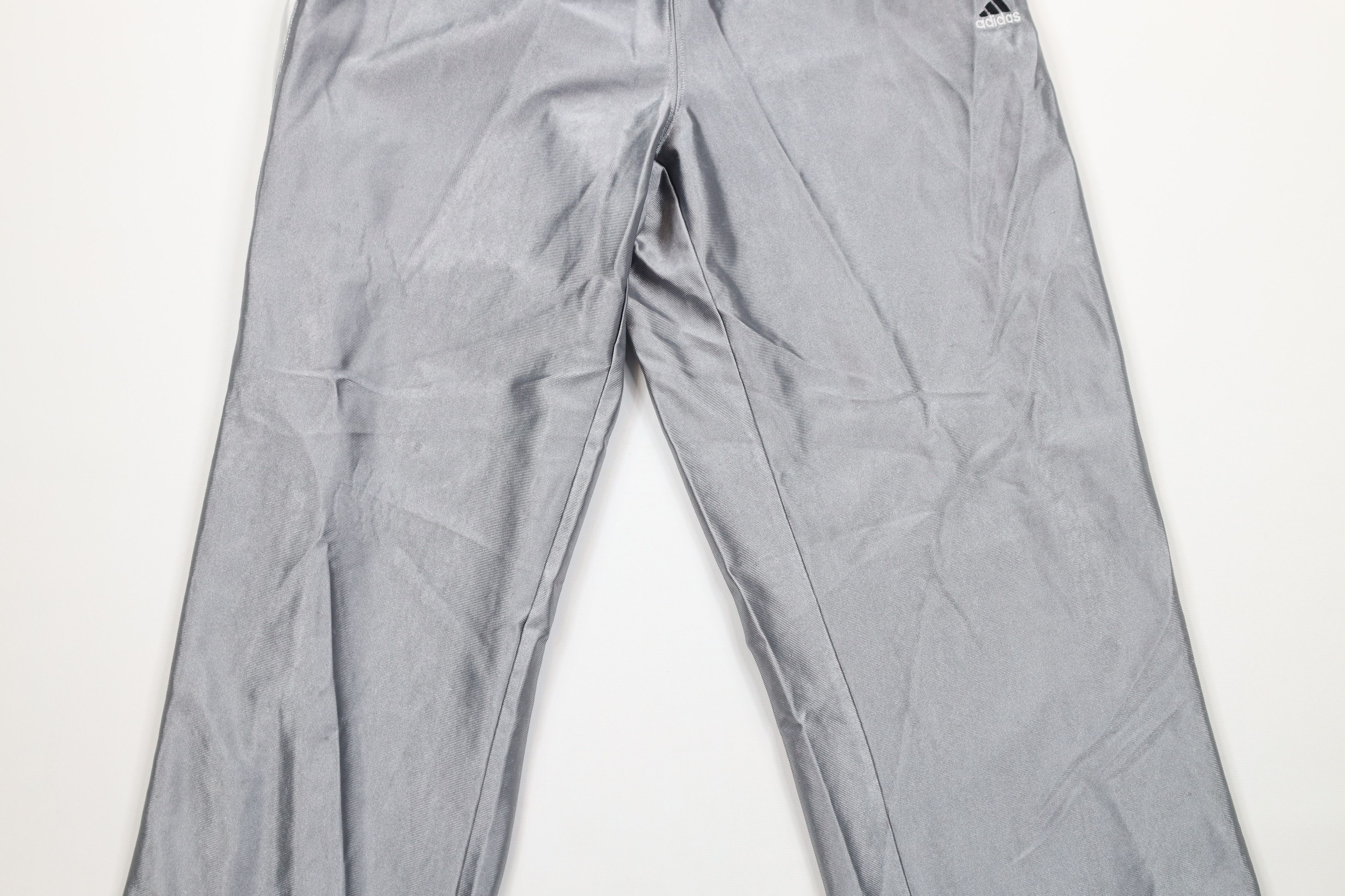Adidas × Vintage Vintage Adidas Striped Wide Leg Tearaway Sweatpants Silver Size US 32 / EU 48 - 3 Thumbnail