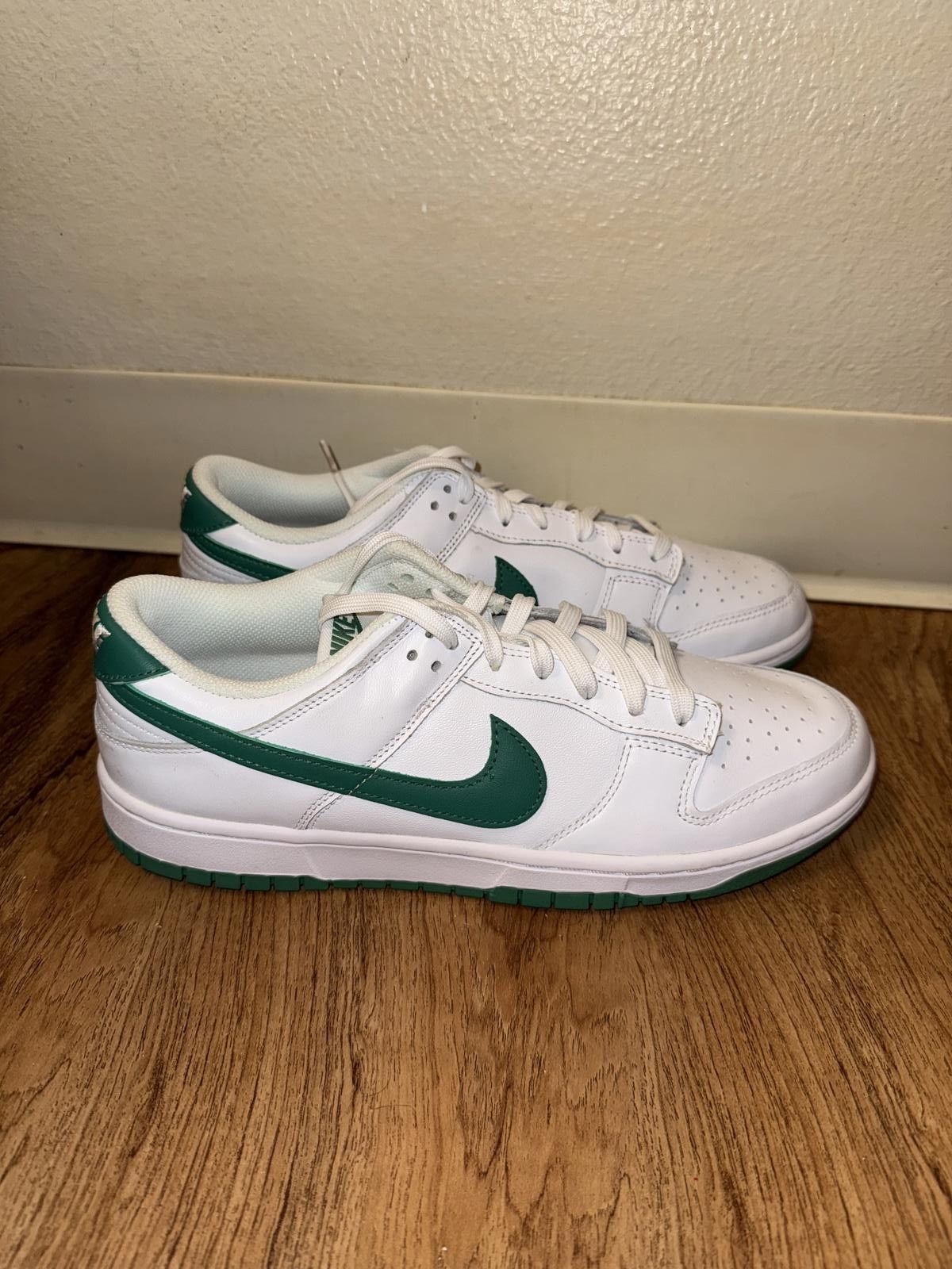 Nike Nike Dunk Low White Green Noise (Women’s) Size US 11.5 / IT 41.5 - 1 Thumbnail
