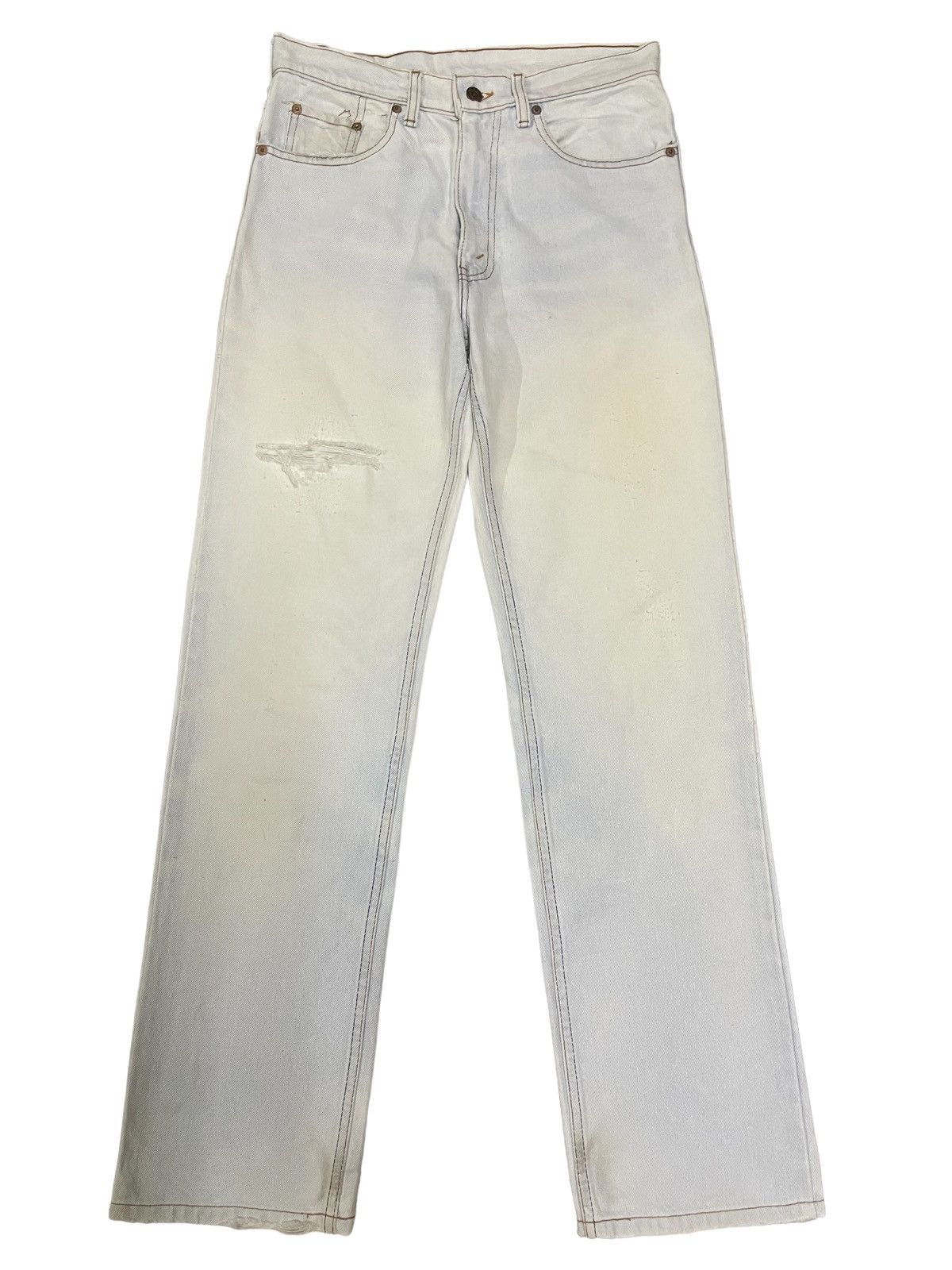 image of Archival Clothing x Levis Vintage 90's Levis 515 White Classic Style Distressed Jeans (Size 30)