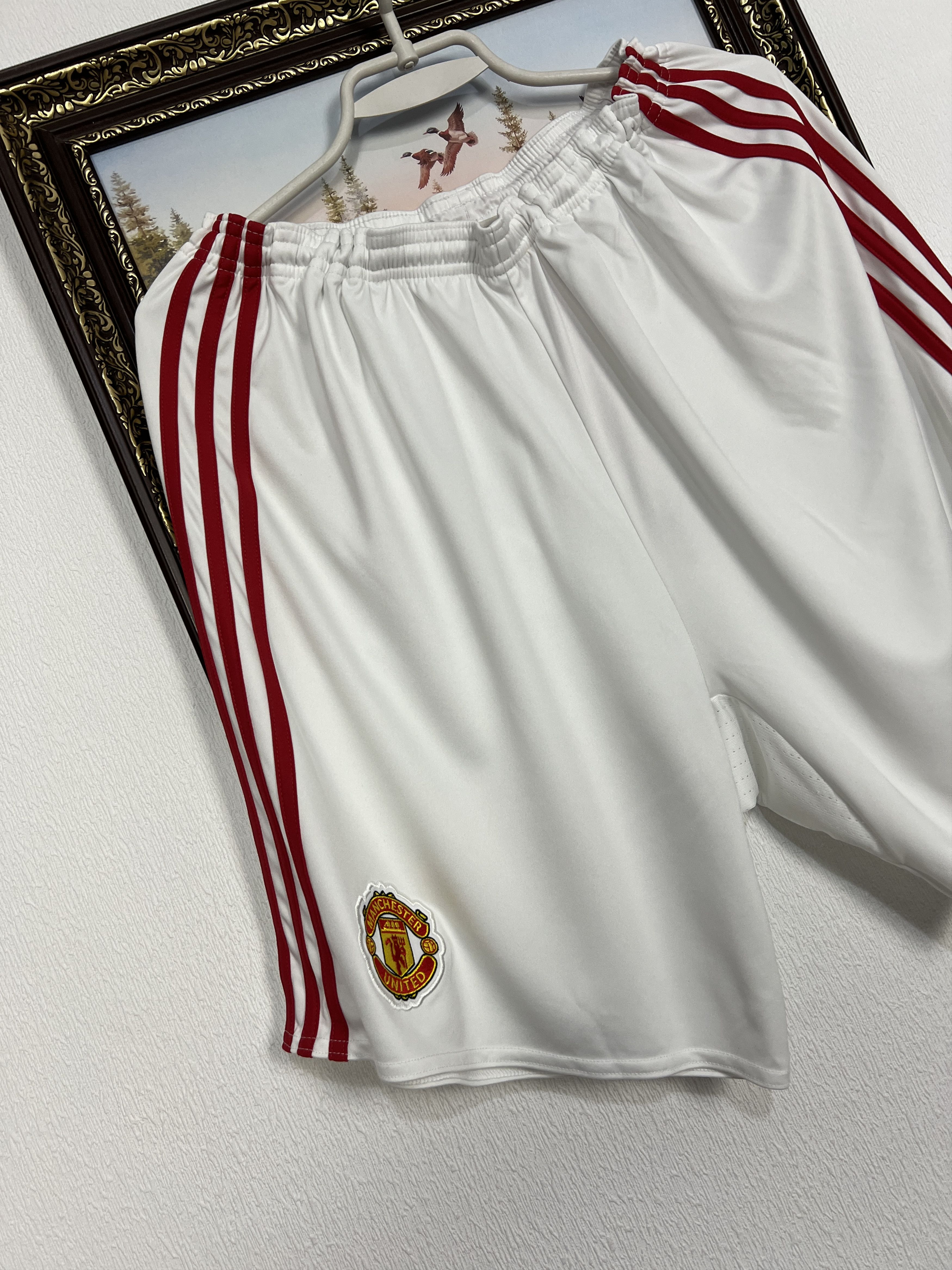 Adidas Vintage Manchester United Football Shorts Soccer Athletic Size US 36 / EU 52 - 3 Thumbnail