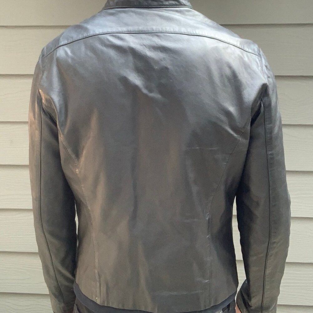 John Varvatos Mainline Collection Lambskin Cafe Racer Moto Jacket Size US S / EU 44-46 / 1 - 3 Thumbnail