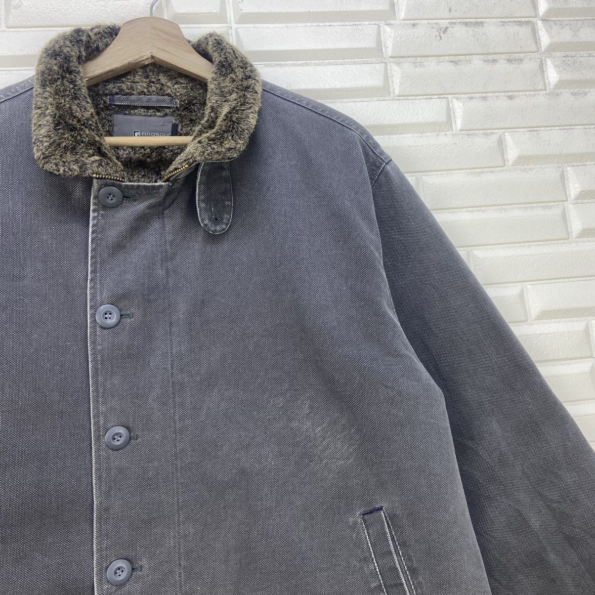 Japanese Brand × Ringspun Japanese Brand Ringspun Duck Canvas Acrylic Fur Winter Coat Size US M / EU 48-50 / 2 - 7 Thumbnail