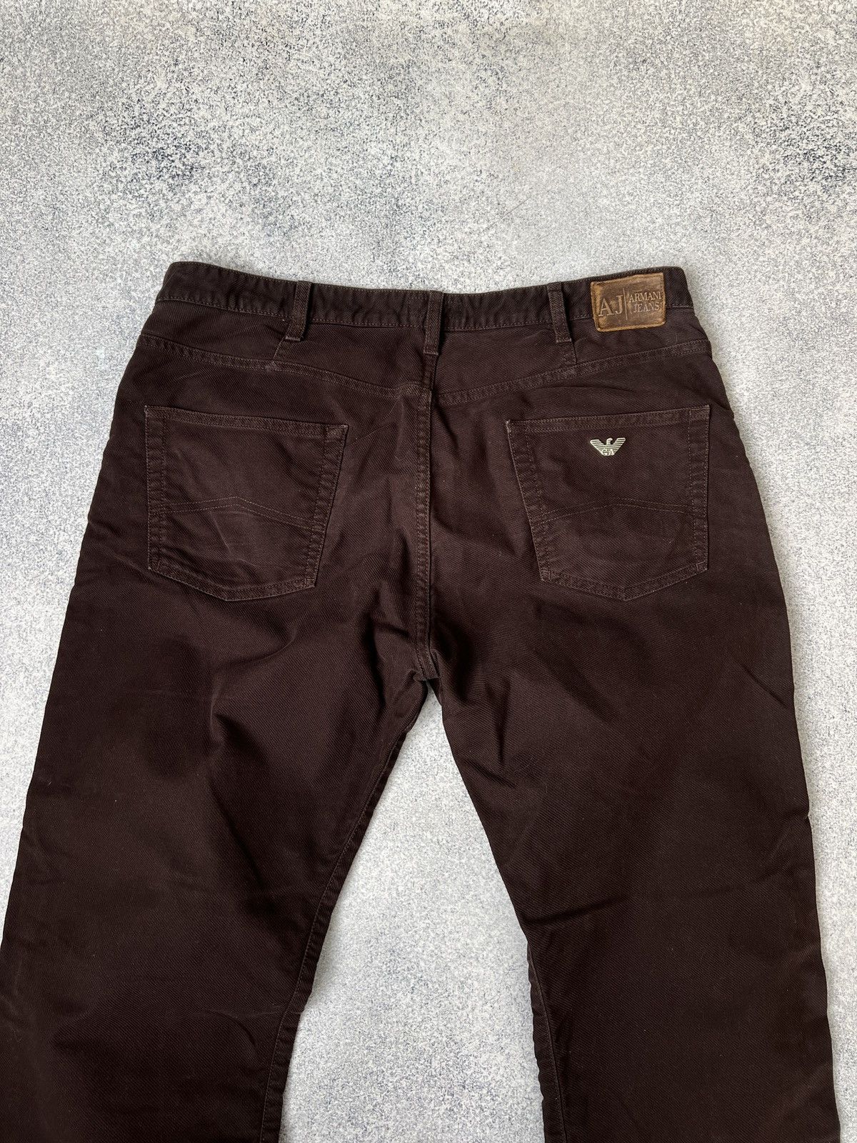 Armani × Vintage Vintage Armani Jeans Brown Streetwear Pants Size US 35 - 16 Thumbnail