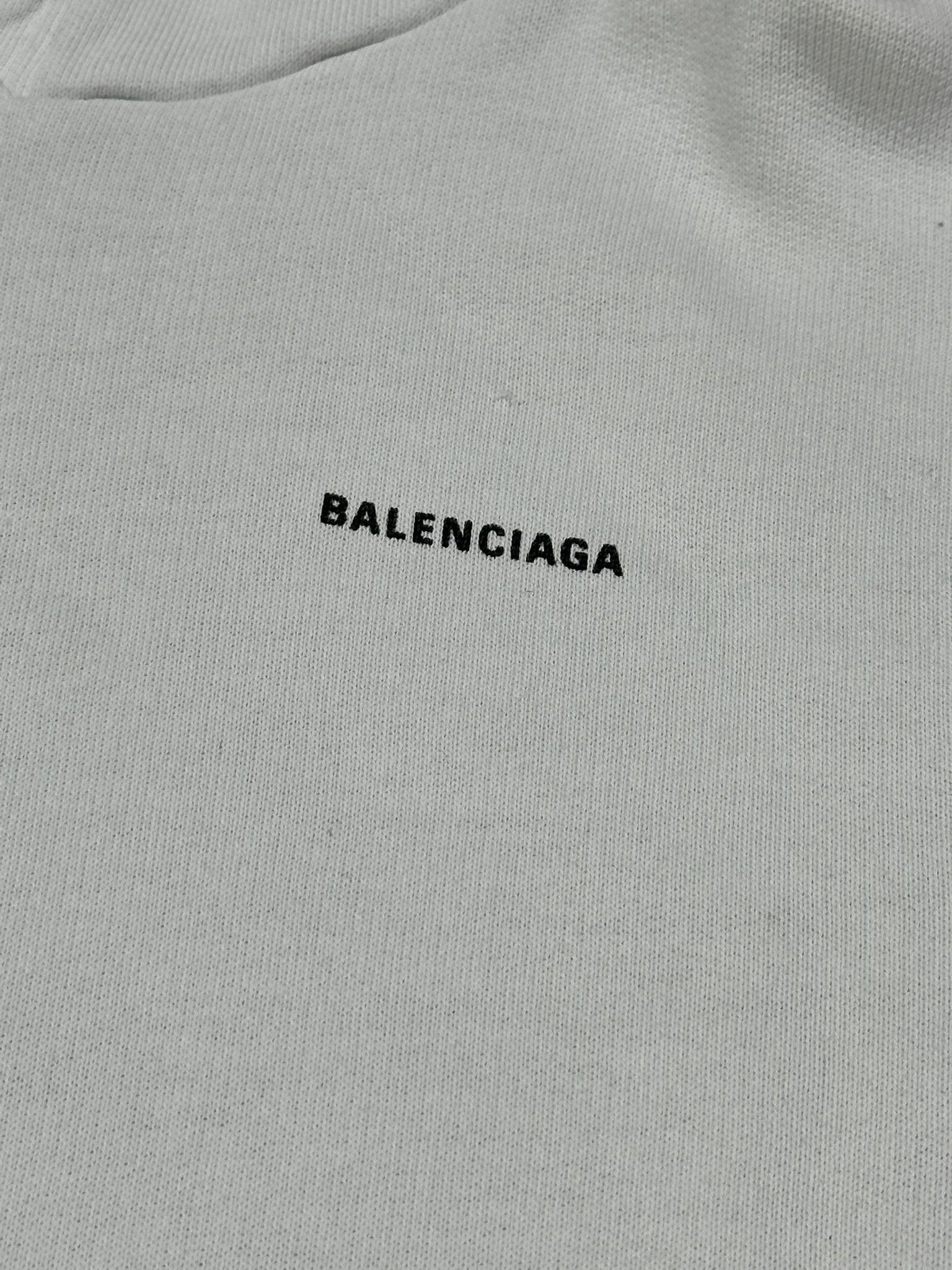 Balenciaga Balenciaga Sweatshirt Track Back Logo White Hoodie size S Size US M / EU 48-50 / 2 - 4 Thumbnail