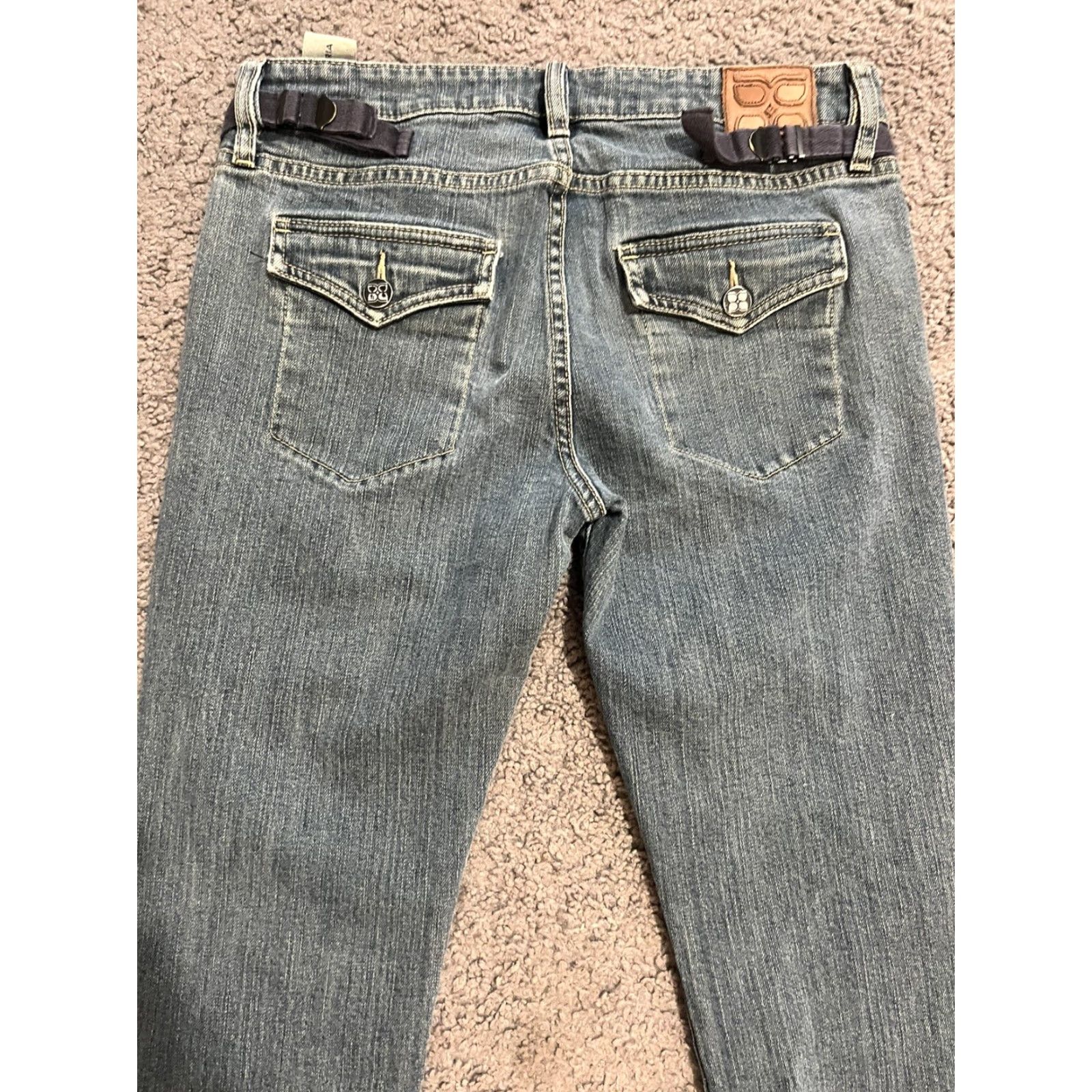 Bcbgmaxazria BCBGMAXAZRIA Jeans Women Cropped Marta Fashion Slim Low Flap Pockets 30 Dark Blue Size 30" / US 8 / IT 44 - 2 Thumbnail