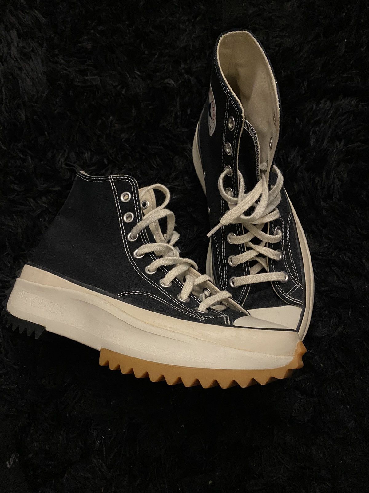 image of J.w Anderson X Run Star Hike “Black Gum” Converse Shoes, Men's (Size 8)