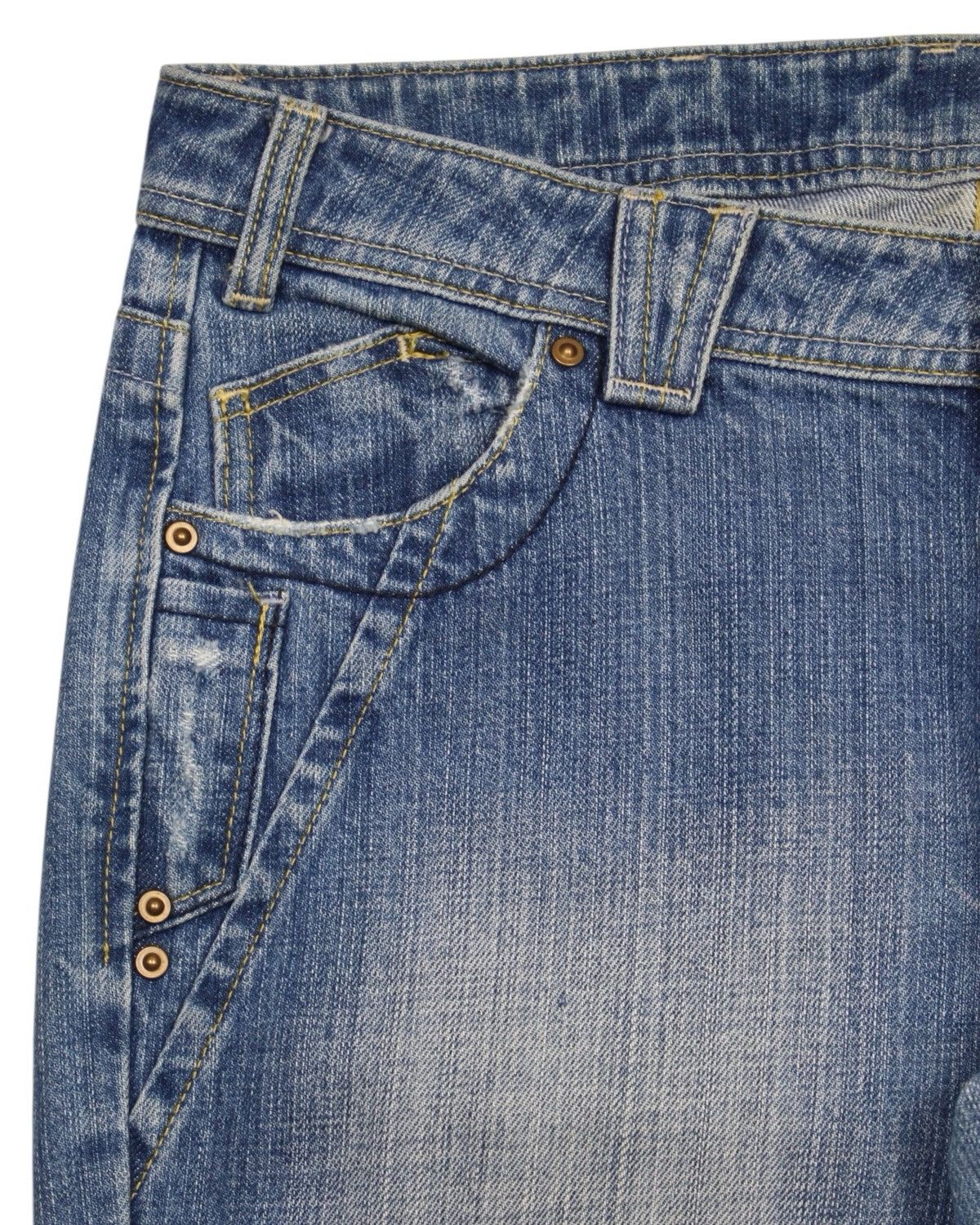 Hysteric Glamour 2000S CAMEL ROAD PATCHWORK REPAIR-WASH JEANS Size US 31 - 2 Thumbnail
