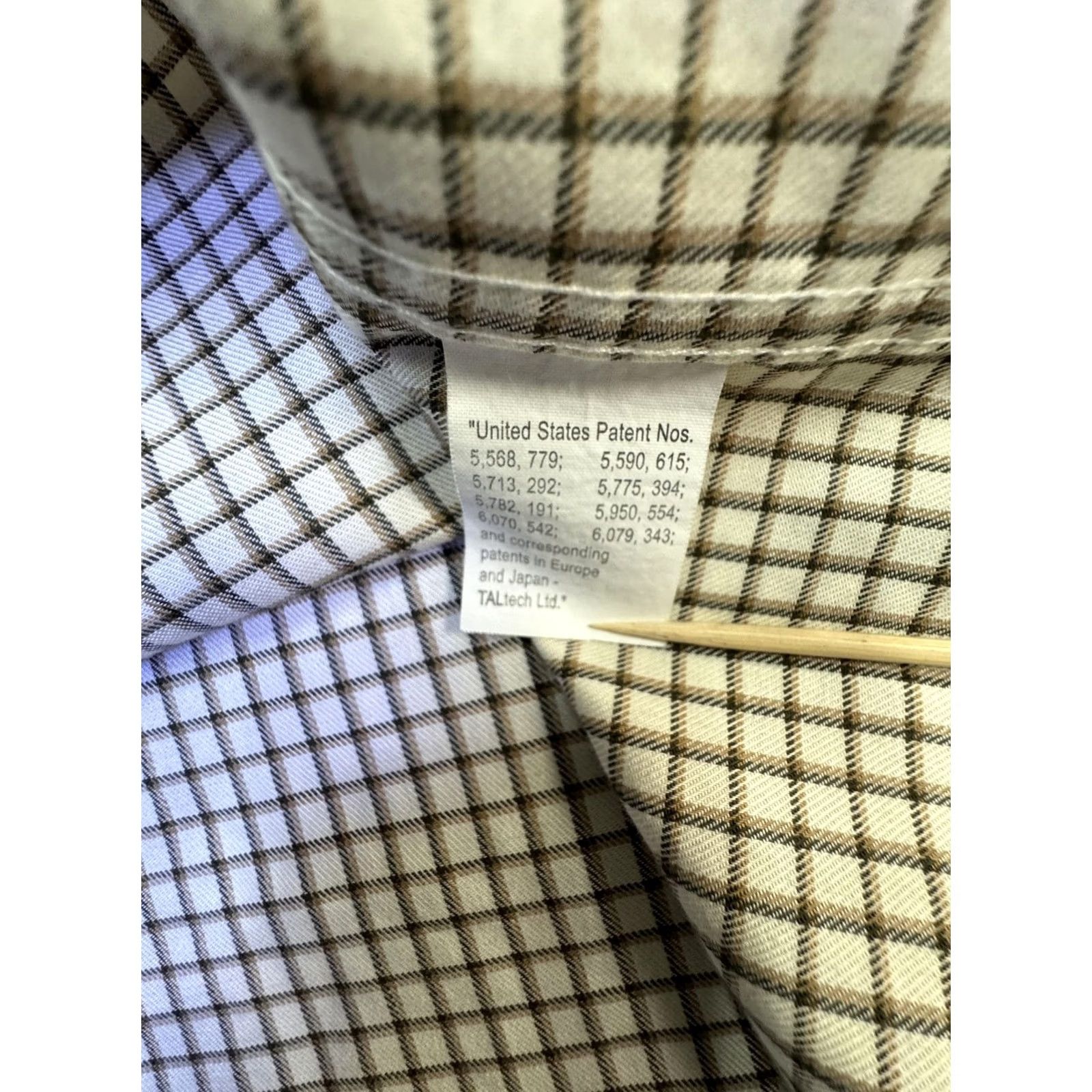 Vintage L.L. Bean Shirt Mens Large Beige Check Short Sleeve Button Wrinkle Resistant Size US L / EU 52-54 / 3 - 7 Thumbnail