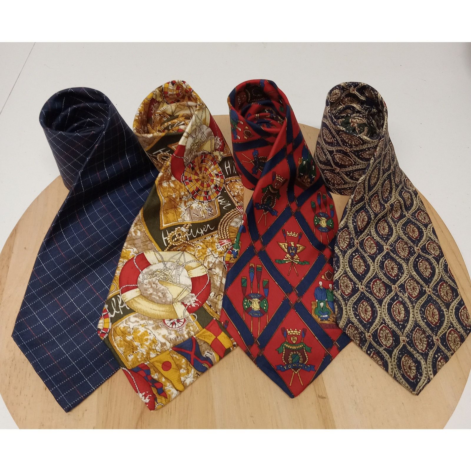 Tommy Hilfiger Set Of 4 Vintage Tommy Hilfiger Ties Men's 100% Silk USA Size ONE SIZE - 1 Thumbnail
