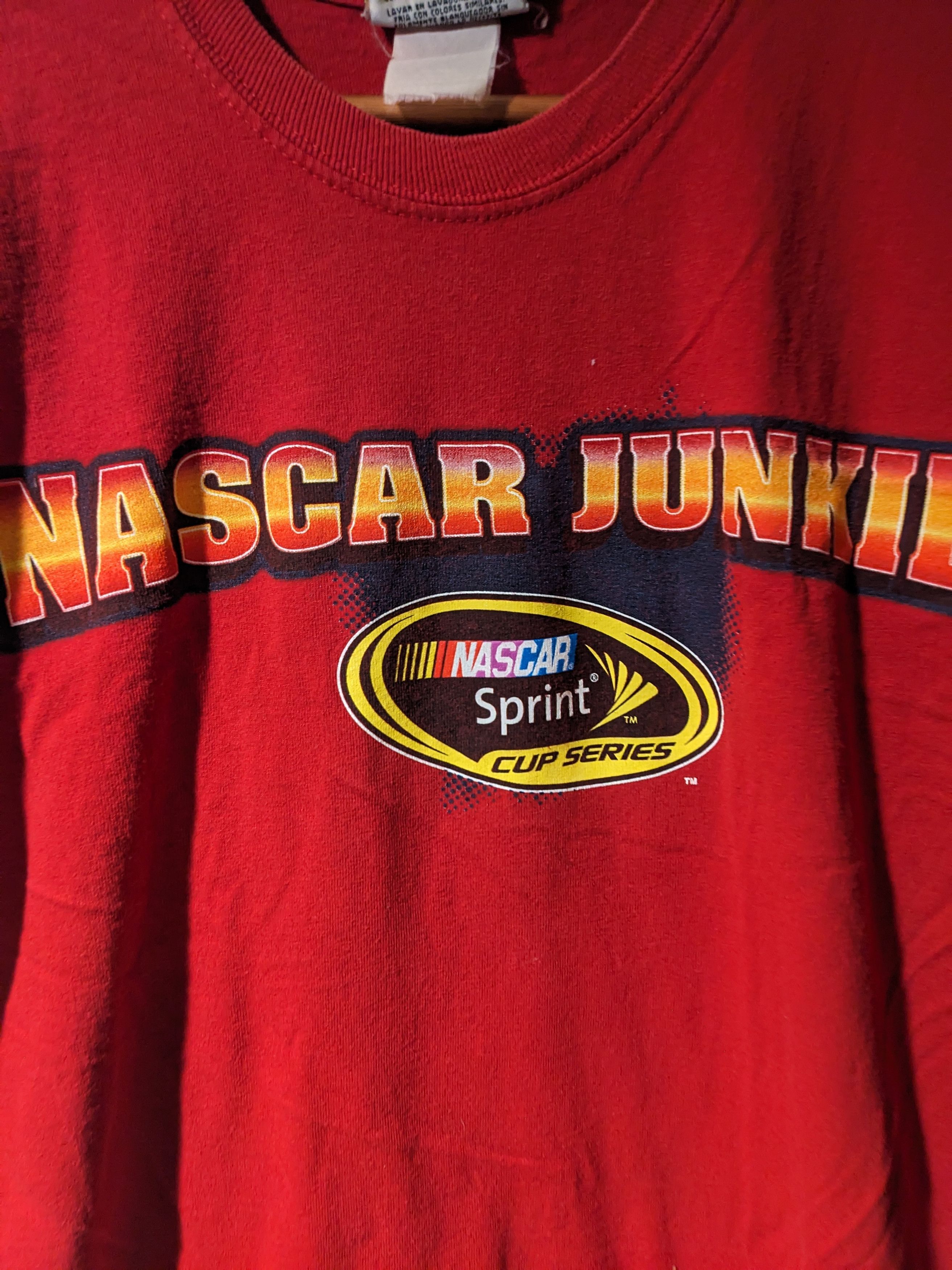 NASCAR × Vintage Vintage 90s Nascar Junkie Nascar Sprint Cup Series T-Shirt Size US L / EU 52-54 / 3 - 4 Thumbnail