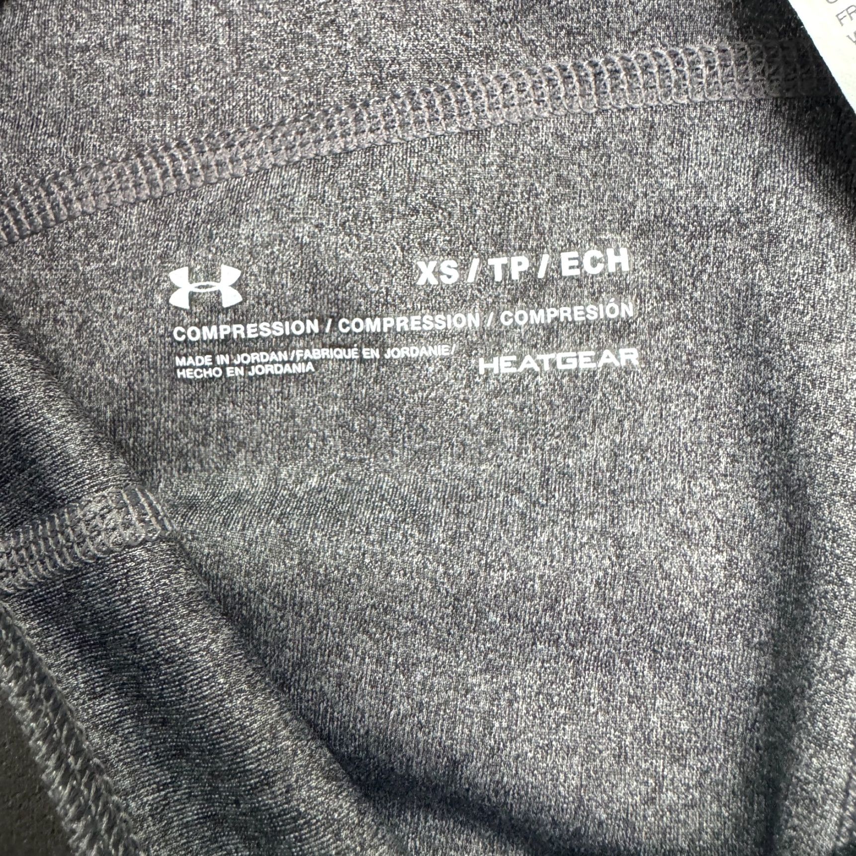 Under Armour Under Armour HeatGear Compression Leggings Womens XS Color Block Gray Black Green Size 26" / US 2 / IT 38 - 6 Thumbnail