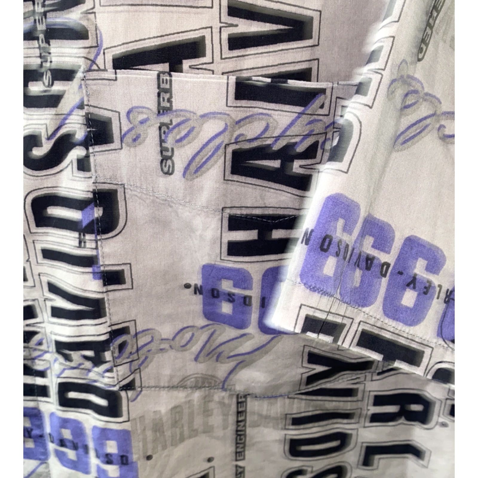 Harley Davidson Harley-Davidson Mens Gray Short Sleeve Button-Up Shirt XL Casual Cotton Size US XL / EU 56 / 4 - 4 Thumbnail