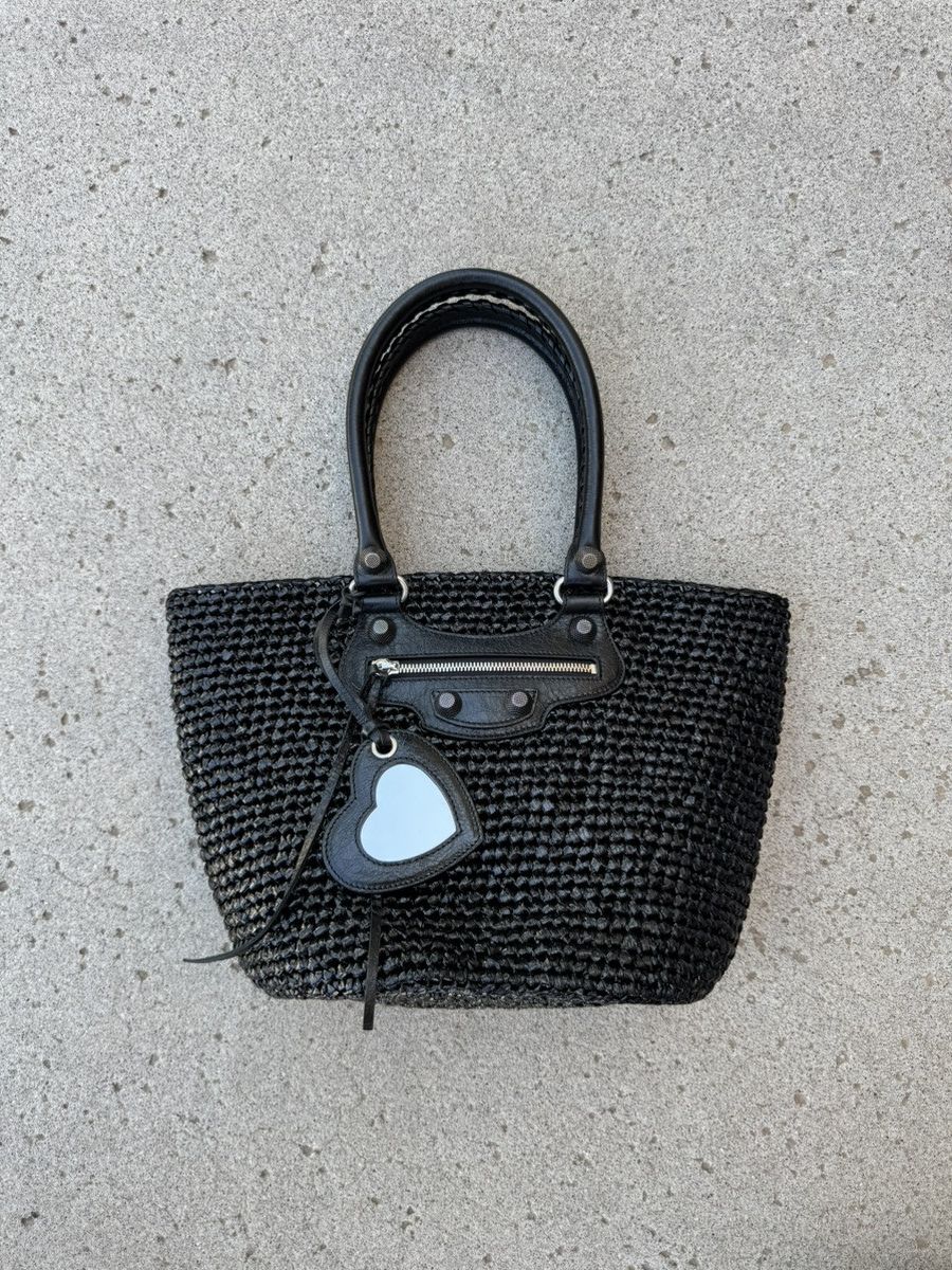 Balenciaga Le Cagole Panier Tote Bag Purse in Black, Women's
