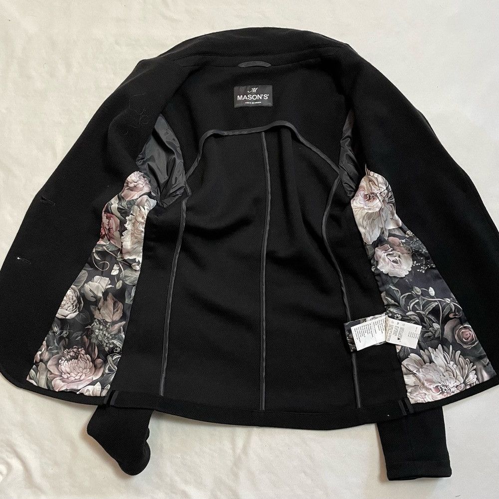 Mason's Mason's Black Wool Blend Blazer Jacket Size 46 US M Size M / US 6-8 / IT 42-44 - 5 Thumbnail