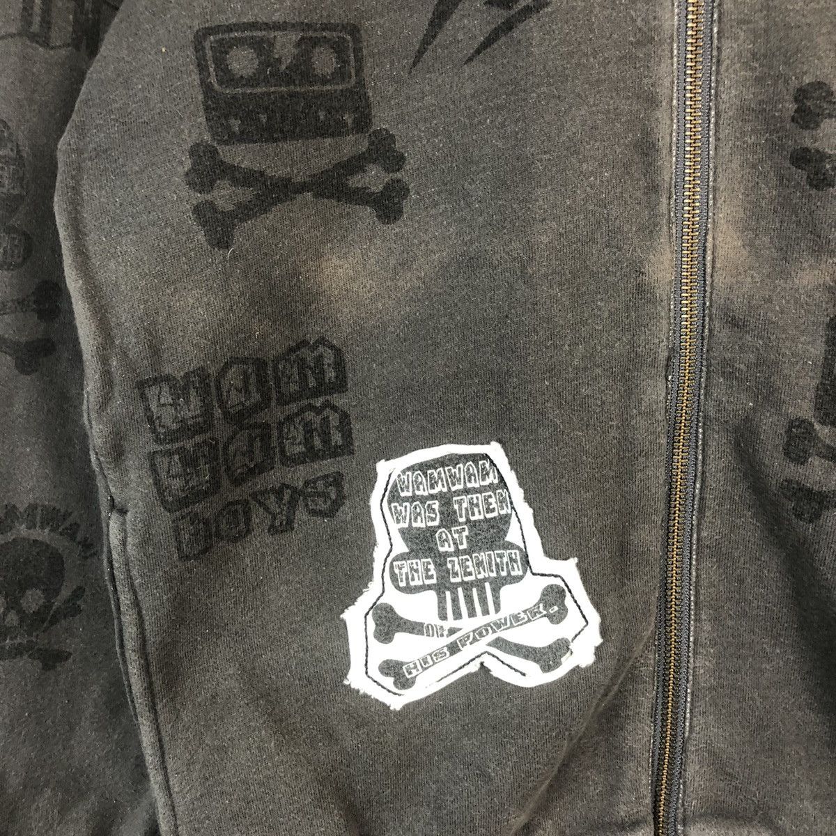 Japanese Brand × Vintage Wam Wam Skulls Brown Sweatshirt #A9 Size US S / EU 44-46 / 1 - 10 Thumbnail