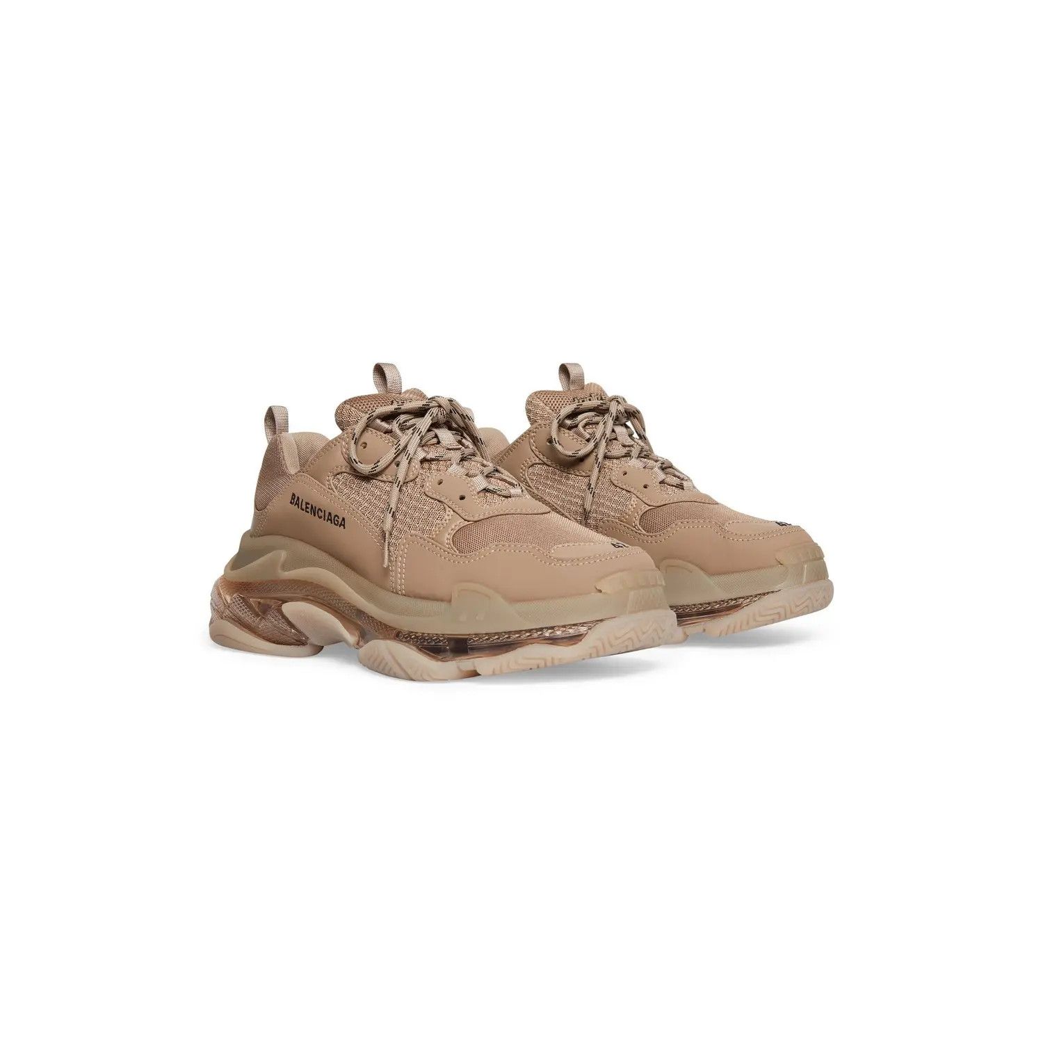 Balenciaga o1mt1gz0924 Triple S Clear Sole Sneaker in Brown Size US 6 / EU 39 - 2 Thumbnail