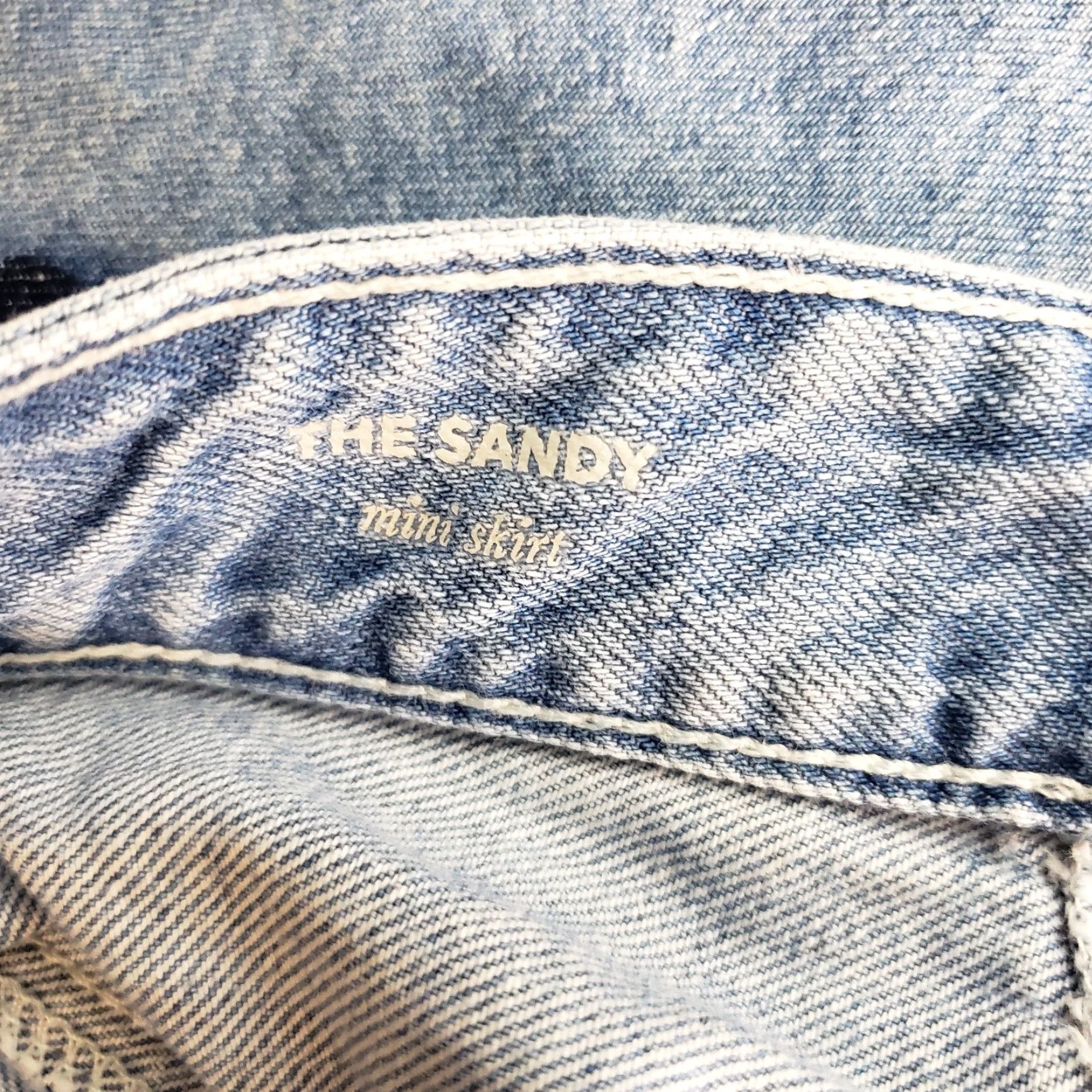 Denime Adriano Goldschmied Womens Sandy Mini Denim Skirt Sz 28 Blue Raw Hem Size 28" / US 6 / IT 42 - 4 Thumbnail