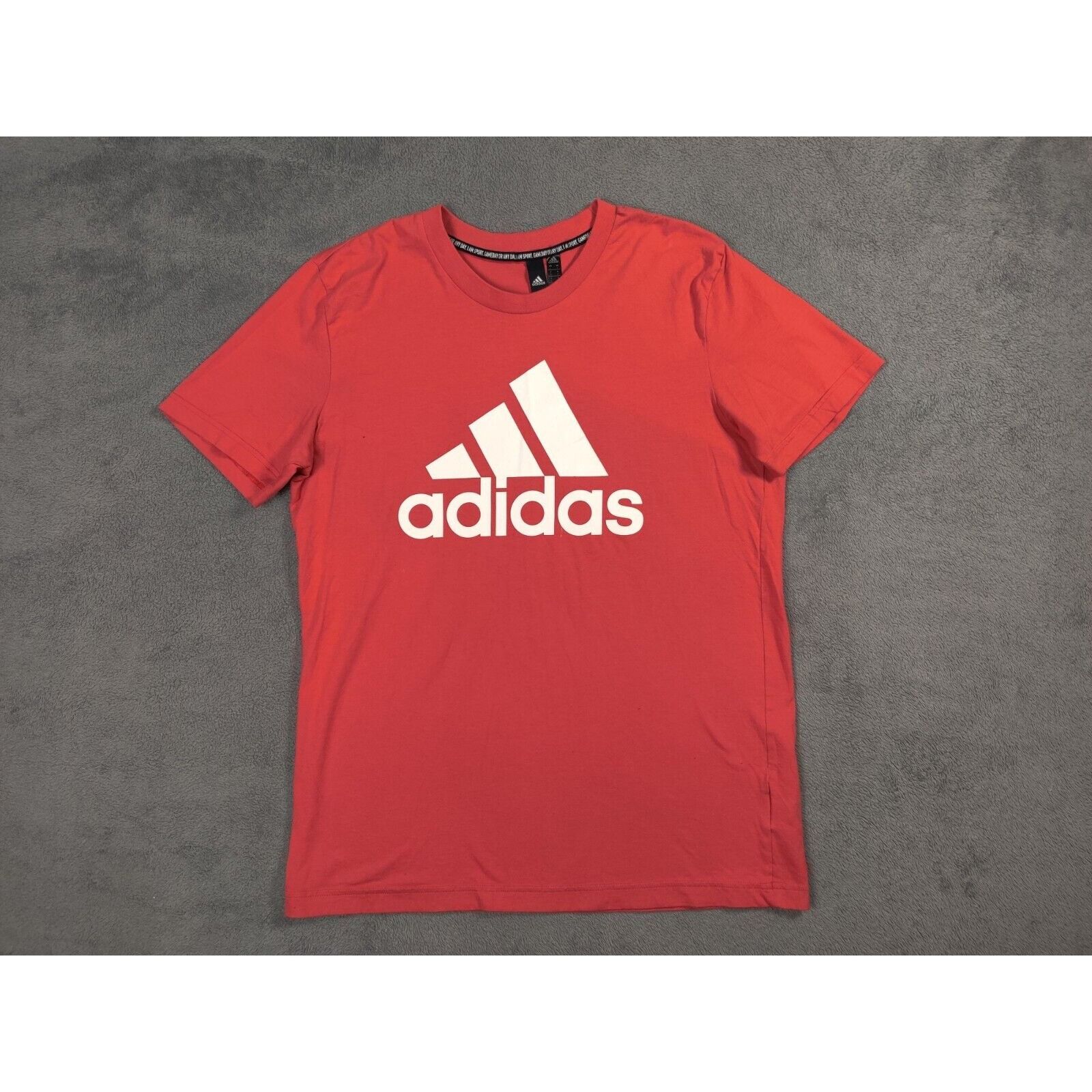 Adidas Adidas Shirt Adult Mens Large Red White 3 Striped Spell Out Size US L / EU 52-54 / 3 - 1 Thumbnail