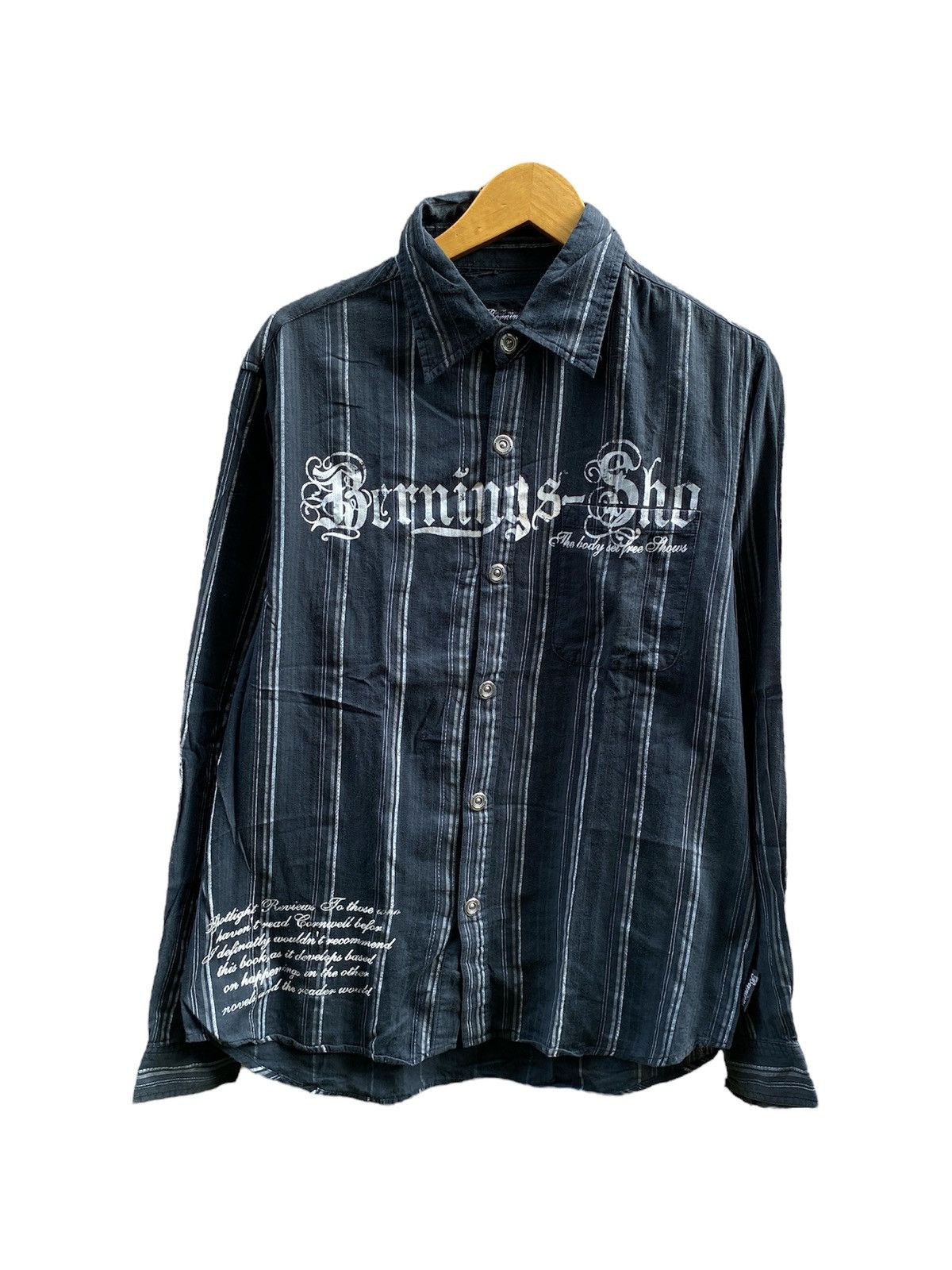 Tornado Mart Rare Y2k Bernings Sho Statement shirt sashiko stich design Size US L / EU 52-54 / 3 - 2 Thumbnail