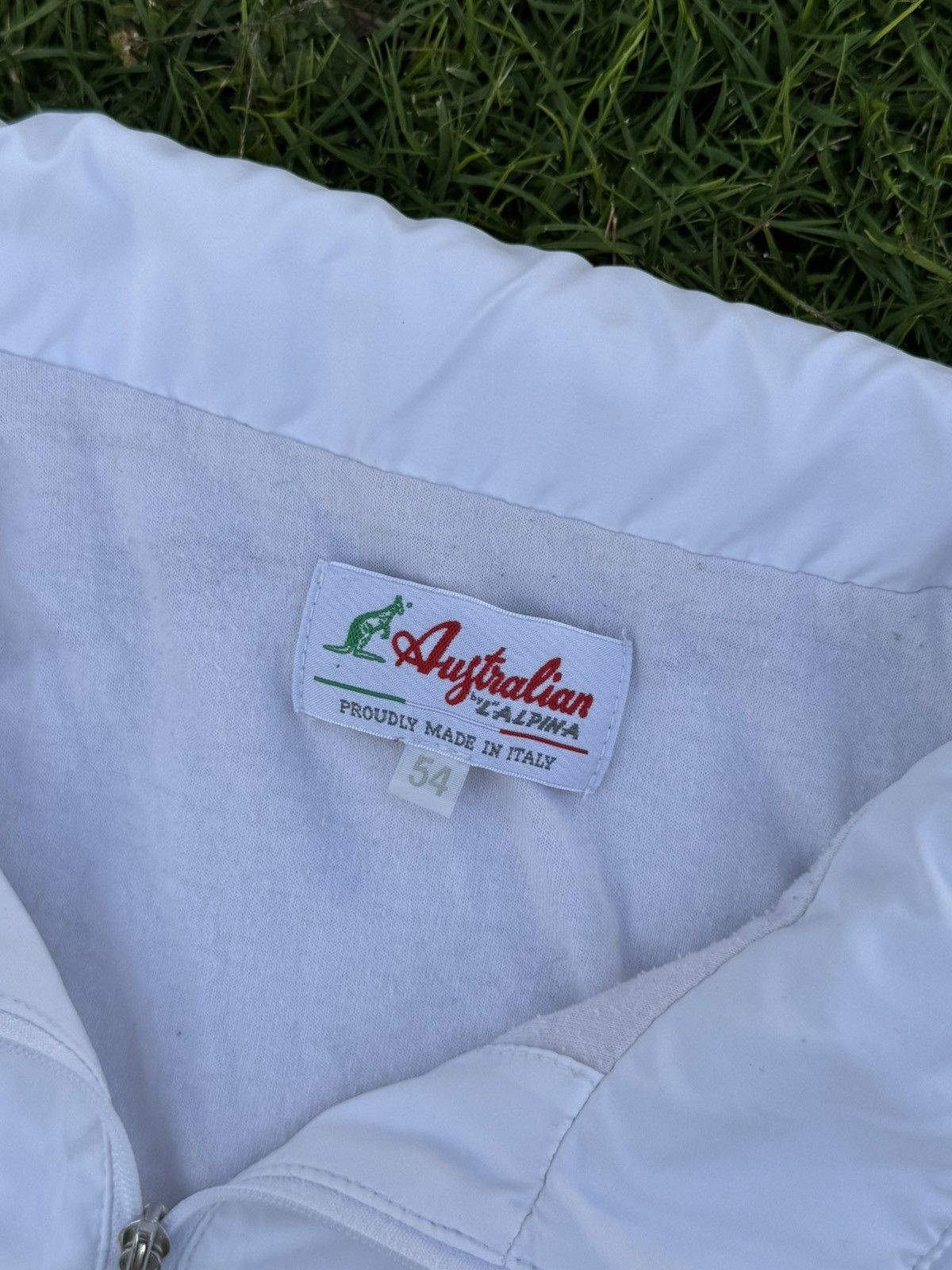 Vintage Australian Print Stripes men's tennis jacket Size US XL / EU 56 / 4 - 7 Thumbnail