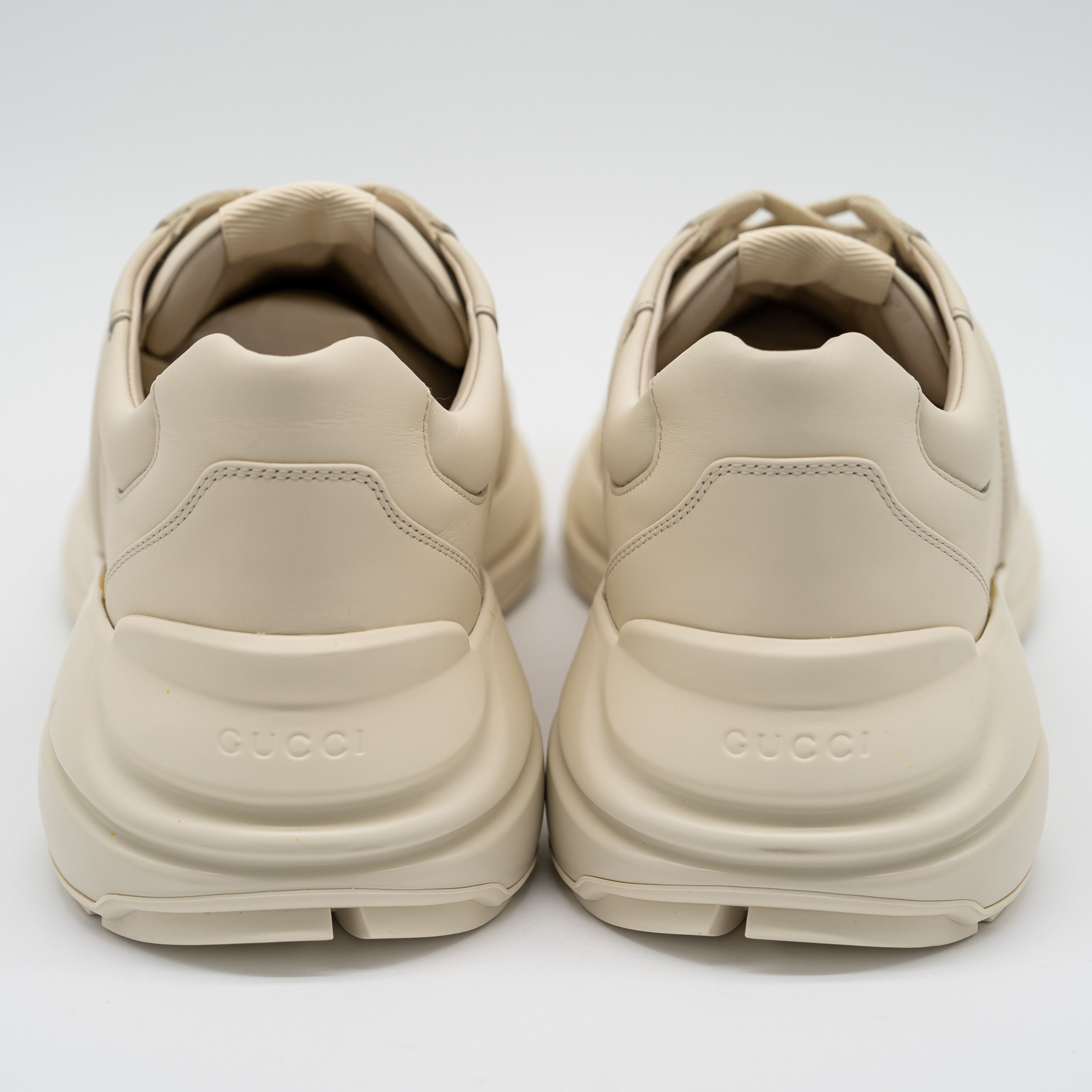 Gucci Gucci Rhyton Ivory Blue GG Cut Out Logo Leather Sneakers Size US 11.5 / EU 44-45 - 5 Thumbnail