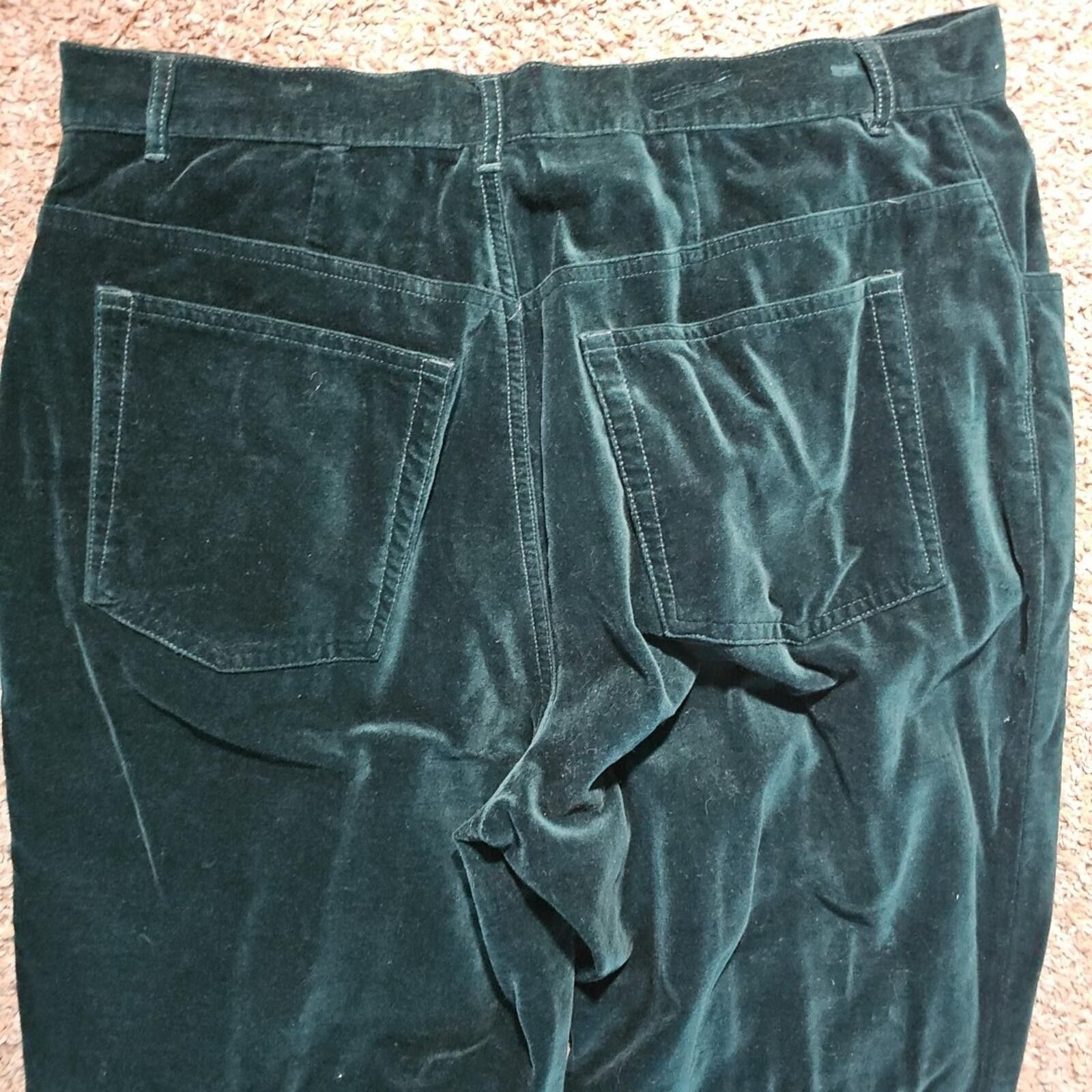 Other Sostanza Sz 14 Velvet Cotton Pants Green Size 36" / US 14 / IT 50 - 4 Thumbnail