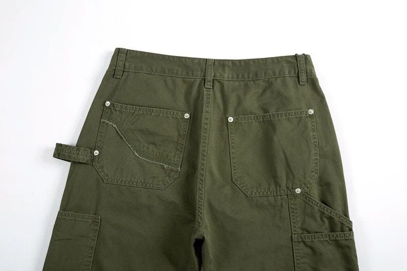 Designer × Japanese Brand × Vintage Military green zipper utility flared cargo pants Size US 32 / EU 48 - 9 Thumbnail