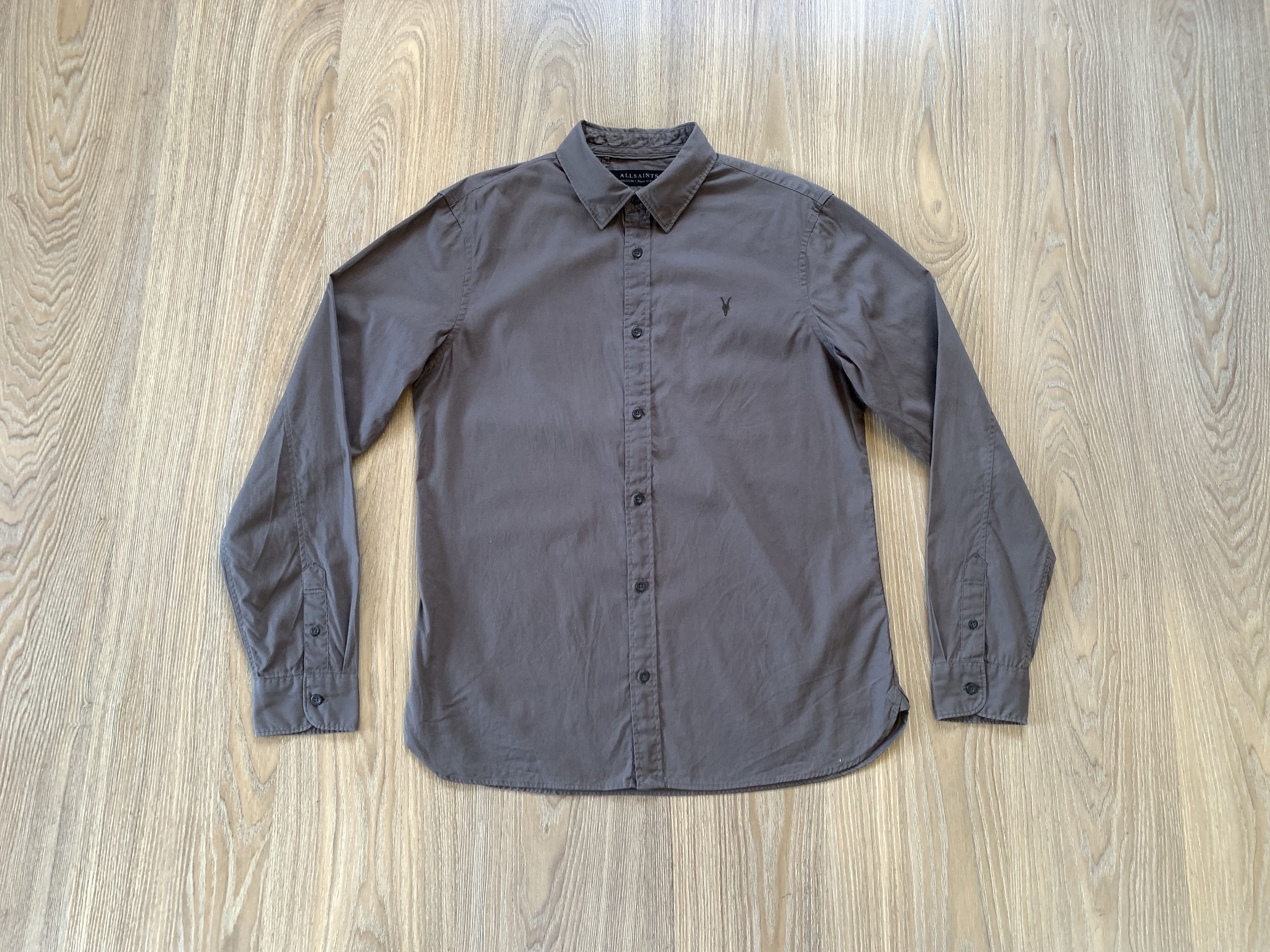 Allsaints Allsaints Redondo Men's Cotton Long Sleeve Shirt Size US M / EU 48-50 / 2 - 9 Thumbnail