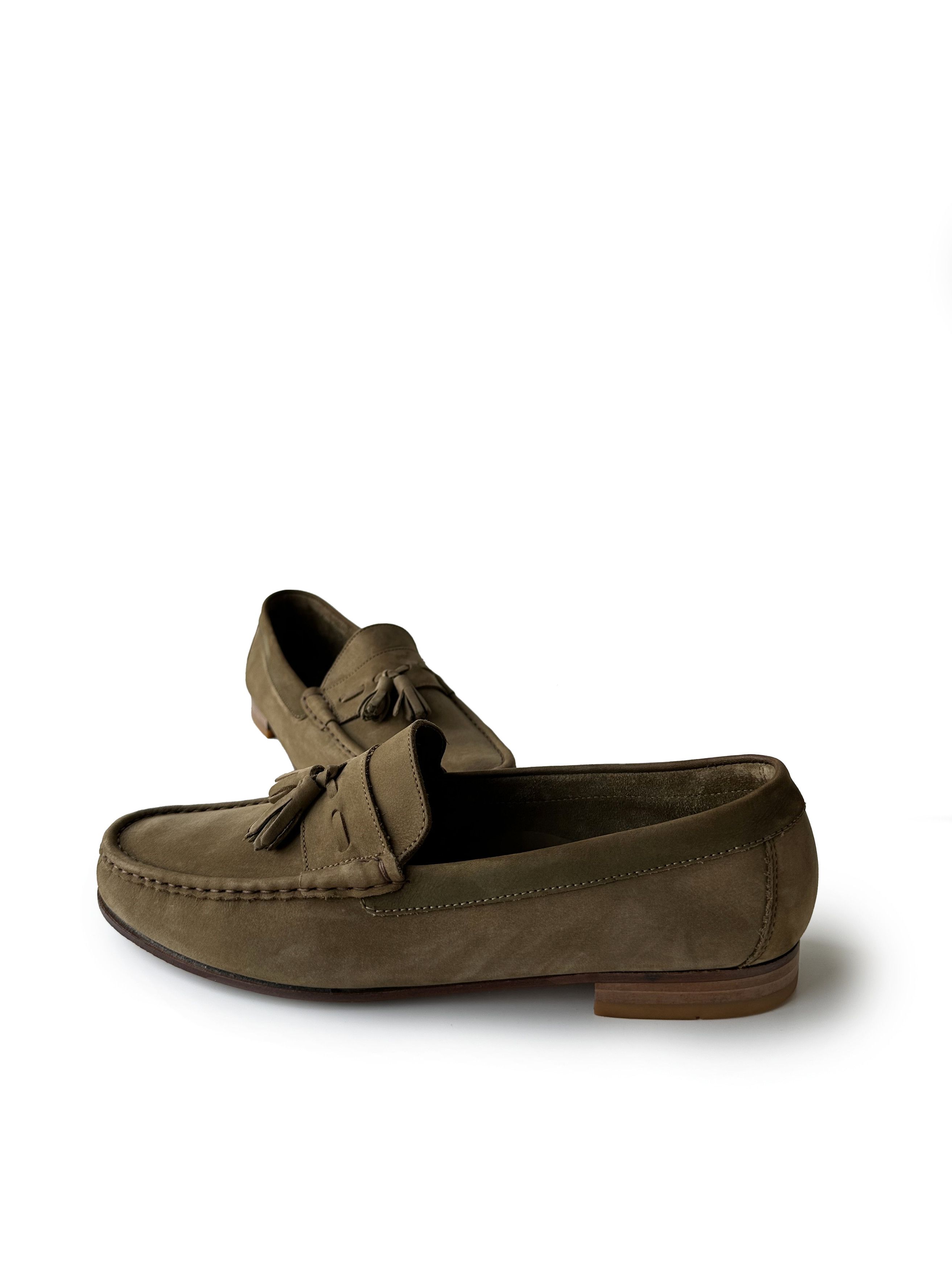 Bally Bally nubuck olive tassel loafer shoes Size US 10 / EU 43 - 6 Thumbnail