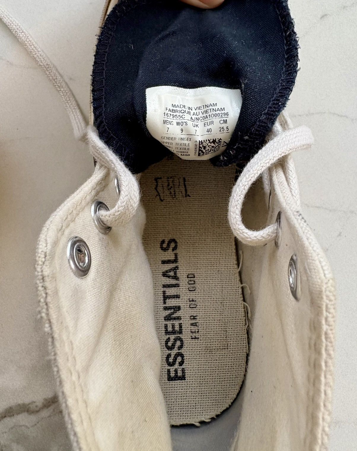 Fear of God Fear of God Essentials x Converse Chuck 70 High W9/M7 Size US 9 / IT 39 - 5 Thumbnail