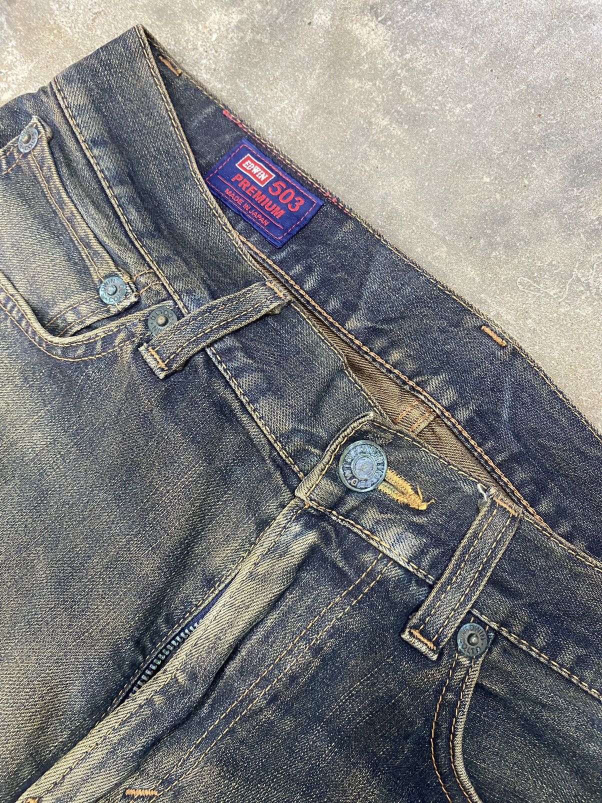 Edwin × Japanese Brand × Vintage Edwin 503 blue jeans wash japanese brand Size US 30 / EU 46 - 6 Thumbnail