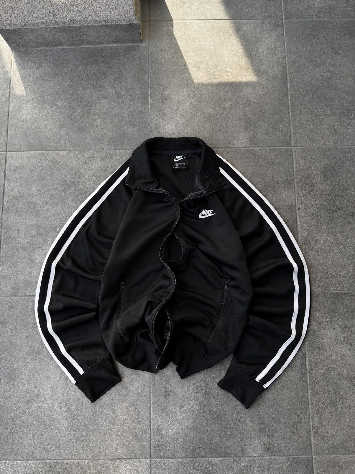 Nike Vintage Nike Track Jacket Striped 2000s Y2K Swoosh Size US M / EU 48-50 / 2 - 2 Thumbnail
