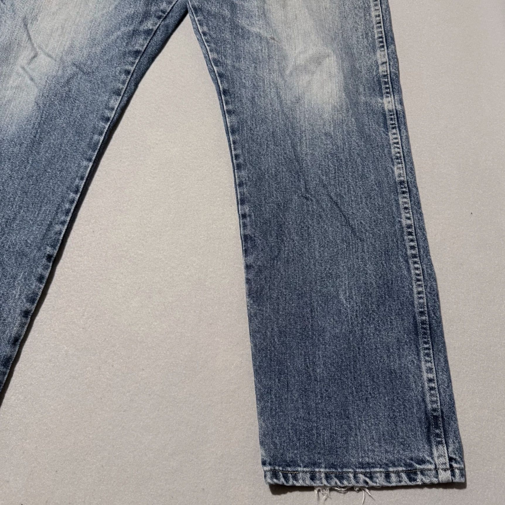 Wrangler Wrangler Jeans Men's Distressed Blue Denim Pockets Straight Regular Fit - 40x32 Size US 40 / EU 56 - 5 Thumbnail