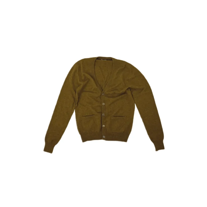 Dior Cashmere V-Neck Cardigan in Yellow Size US S / EU 44-46 / 1 - 1 Thumbnail