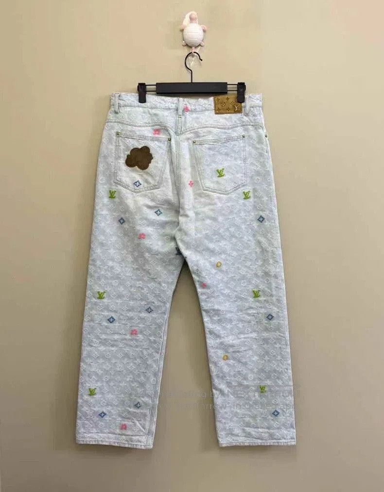 Louis Vuitton Louis Vuitton Tyler Rainbow Logo Jeans. Size US 32 / EU 48 - 4 Thumbnail