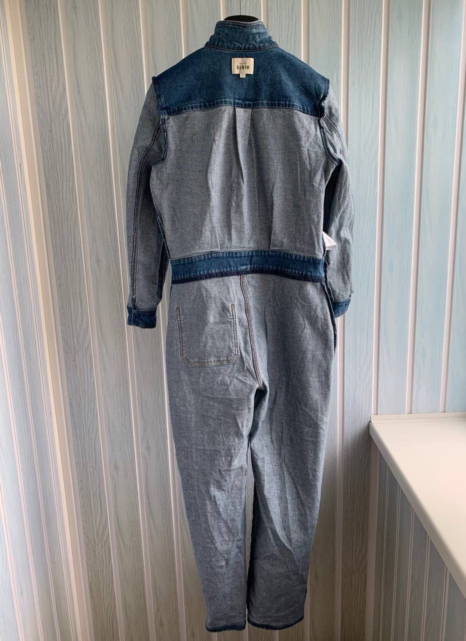 Designer × Sezane Sezane Denim Blue Women’s Cotton Button Pockets Jumpsuit Size 27" / US 4 / IT 40 - 3 Thumbnail