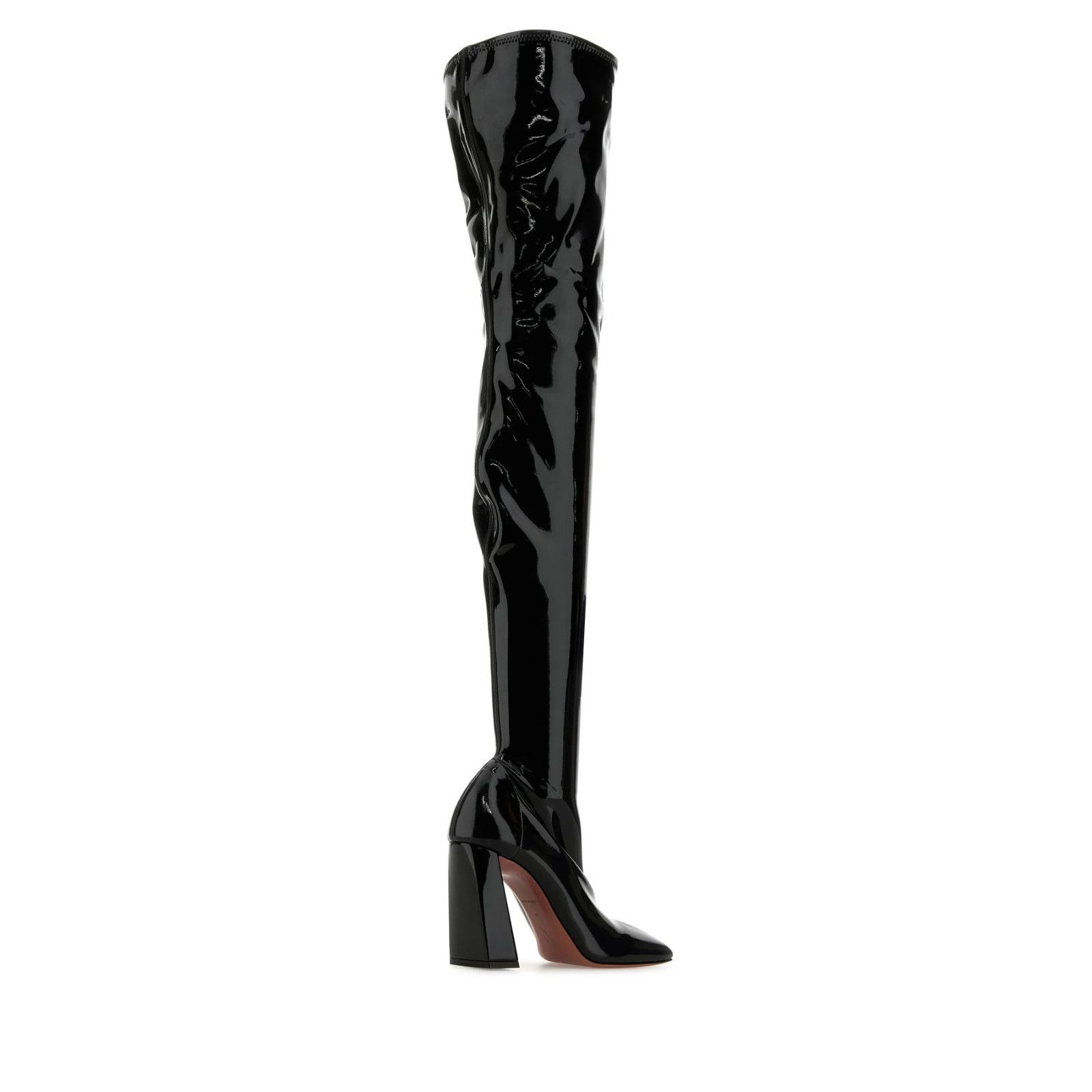 AMINA MUADDI Marine Black 95mm Tall Boots New And Authentic