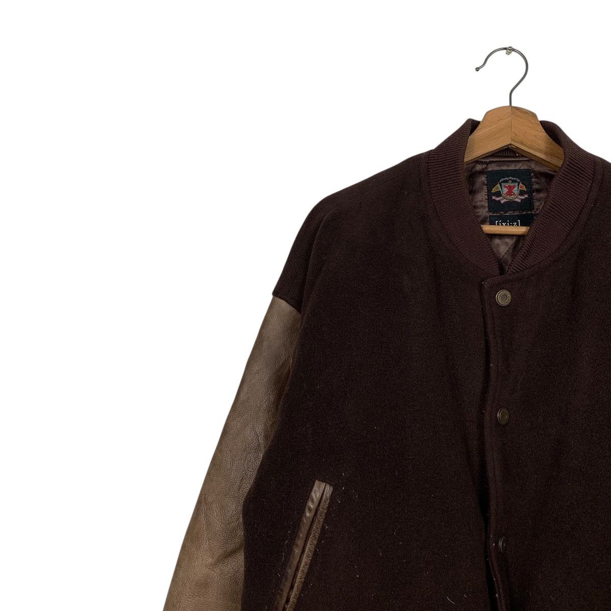 Japanese Brand Japanese Brand Ixi:z Global Basic Varsity Leather Jacket Size US M / EU 48-50 / 2 - 7 Thumbnail