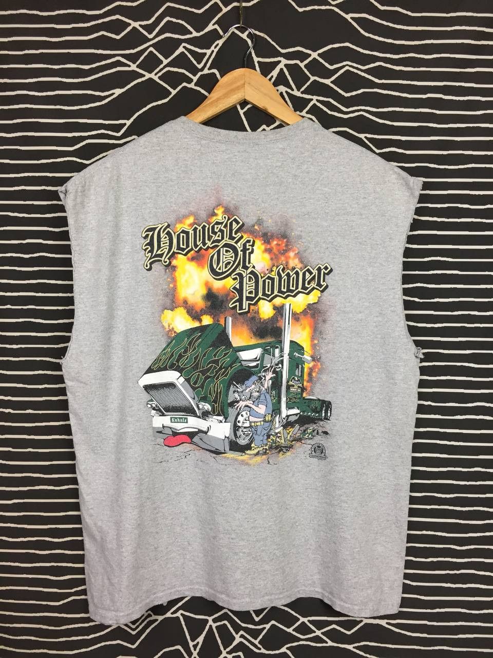 Gildan × Vintage Kuhnle Brothers House Of Power Trucker Graphic Tee Size US XL / EU 56 / 4 - 2 Thumbnail