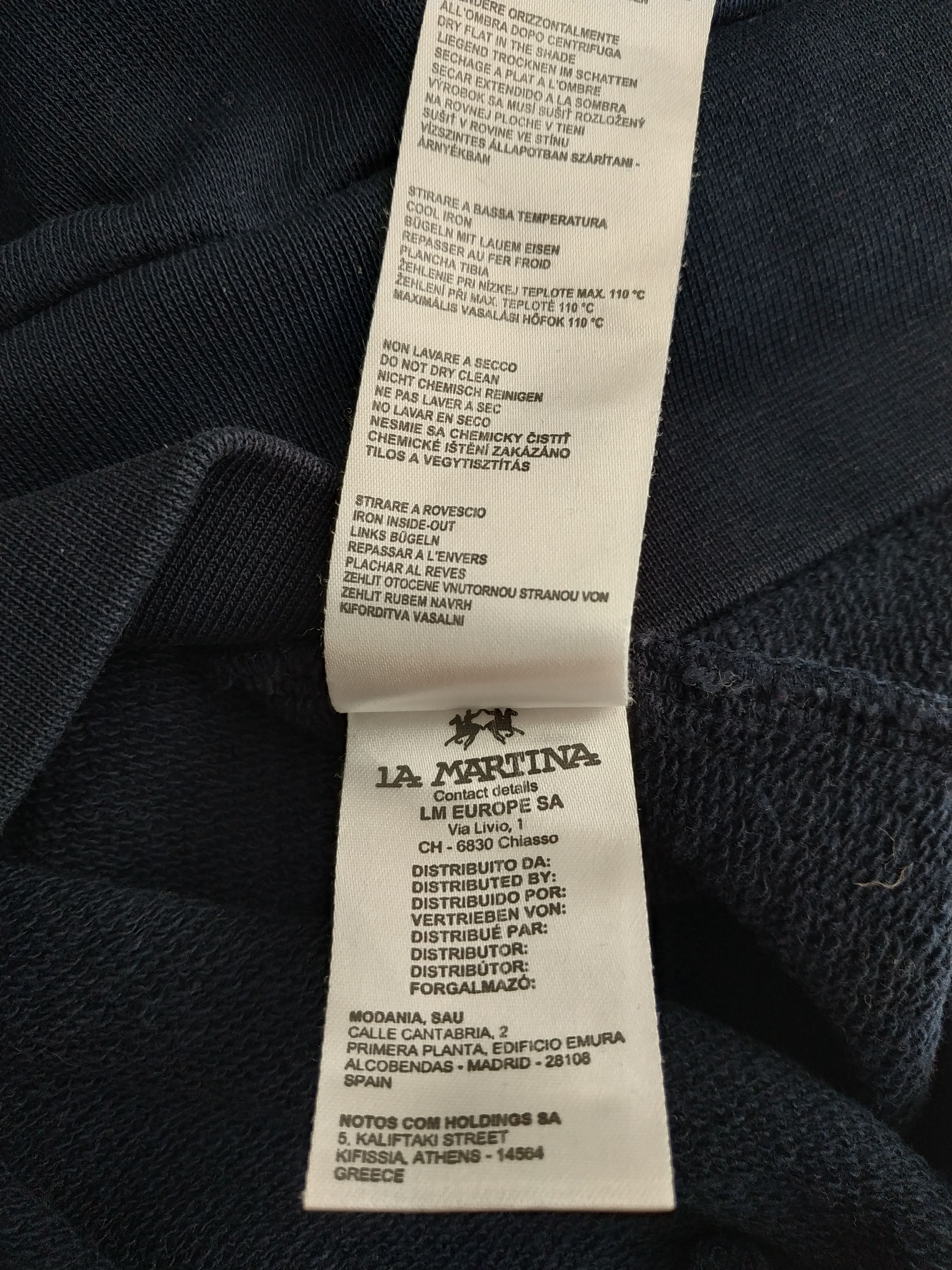 La Martina La Martina Argentina Polo Club Men's Sweatshirt, s. MEDIUM Size US M / EU 48-50 / 2 - 12 Thumbnail