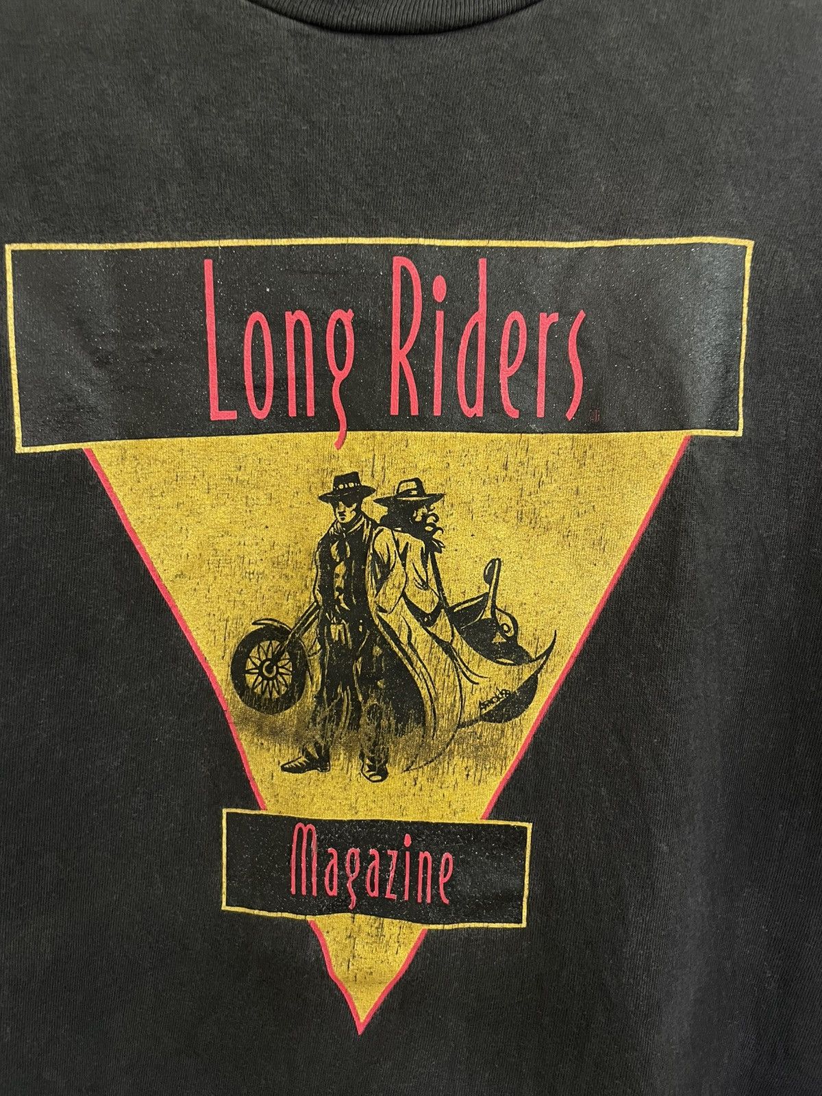 Vintage Vintage 90s Long Riders Magazine promo t shirt Size US XL / EU 56 / 4 - 4 Thumbnail