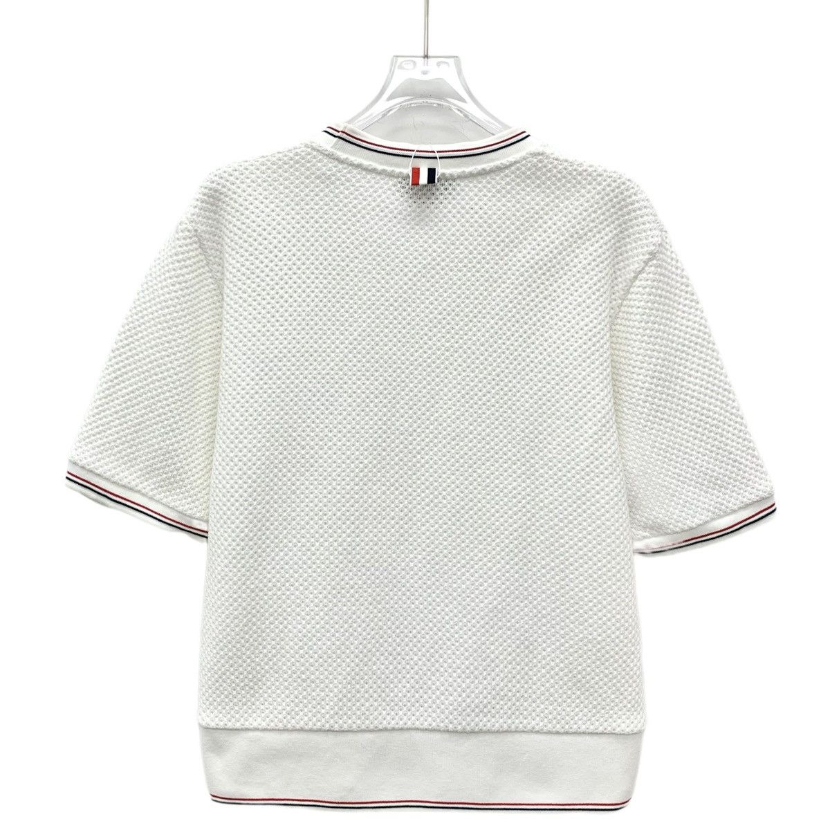 Thom Browne Thom Browne White Striped Trim Short Sleeve T-Shirt K26WX Size M / US 6-8 / IT 42-44 - 2 Thumbnail