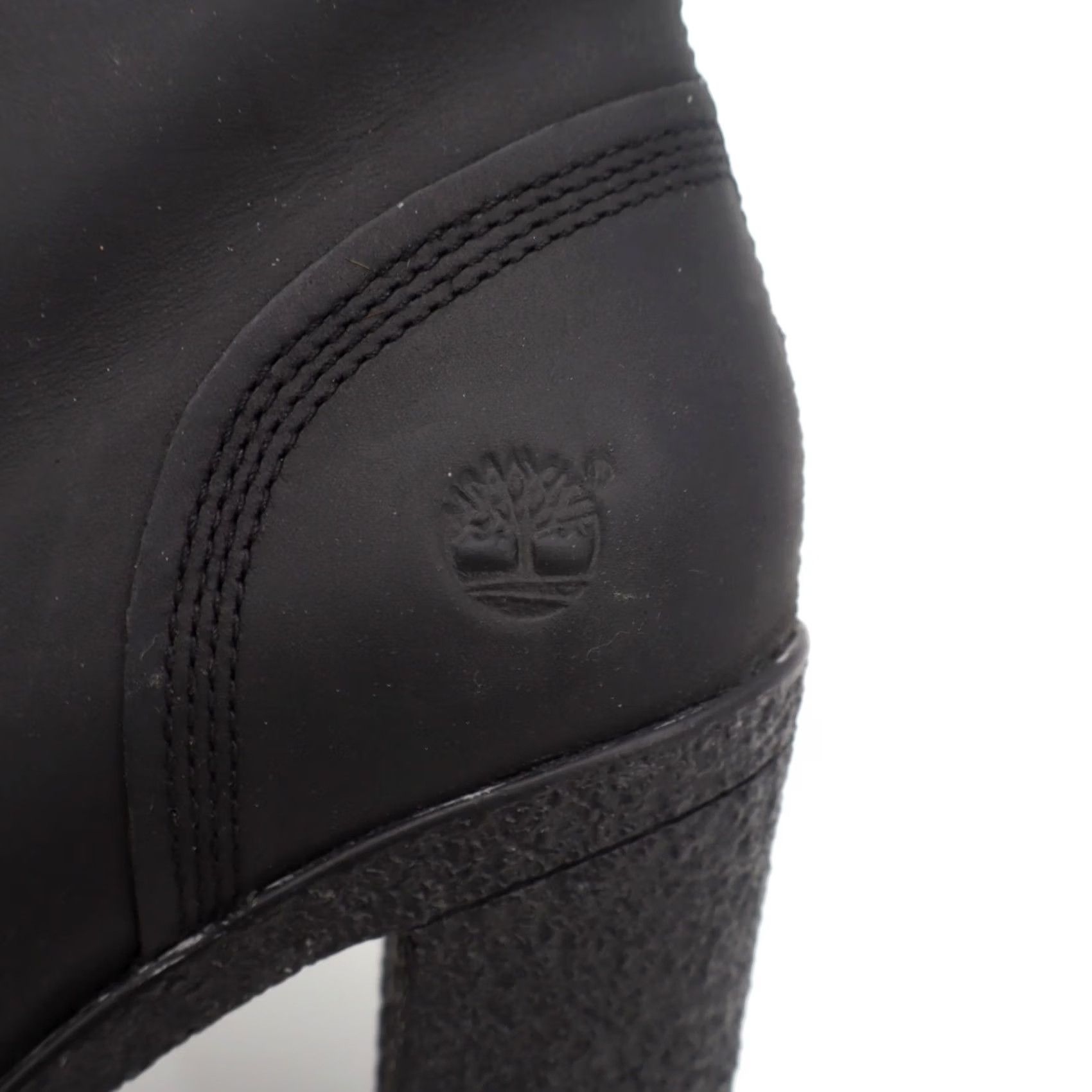 Timberland Timberland Boot Black Leather Lug Sole Block Heel 8 Women’s Ankle Combat Edgy Shoe Style Bootie Size US 8 / IT 38 - 5 Thumbnail