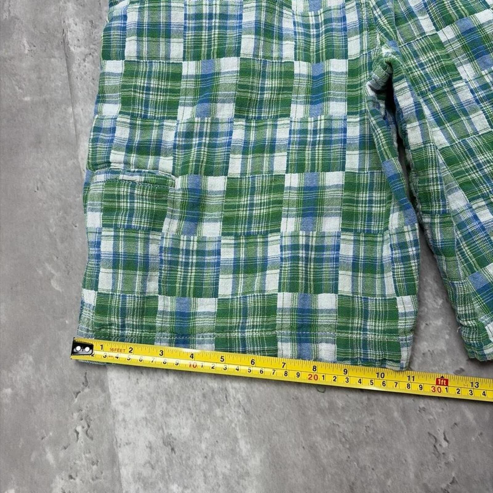 Other Y2K Green Plaid Alpine Design Grunge Baggy Skater Shorts Size US 34 / EU 50 - 7 Thumbnail