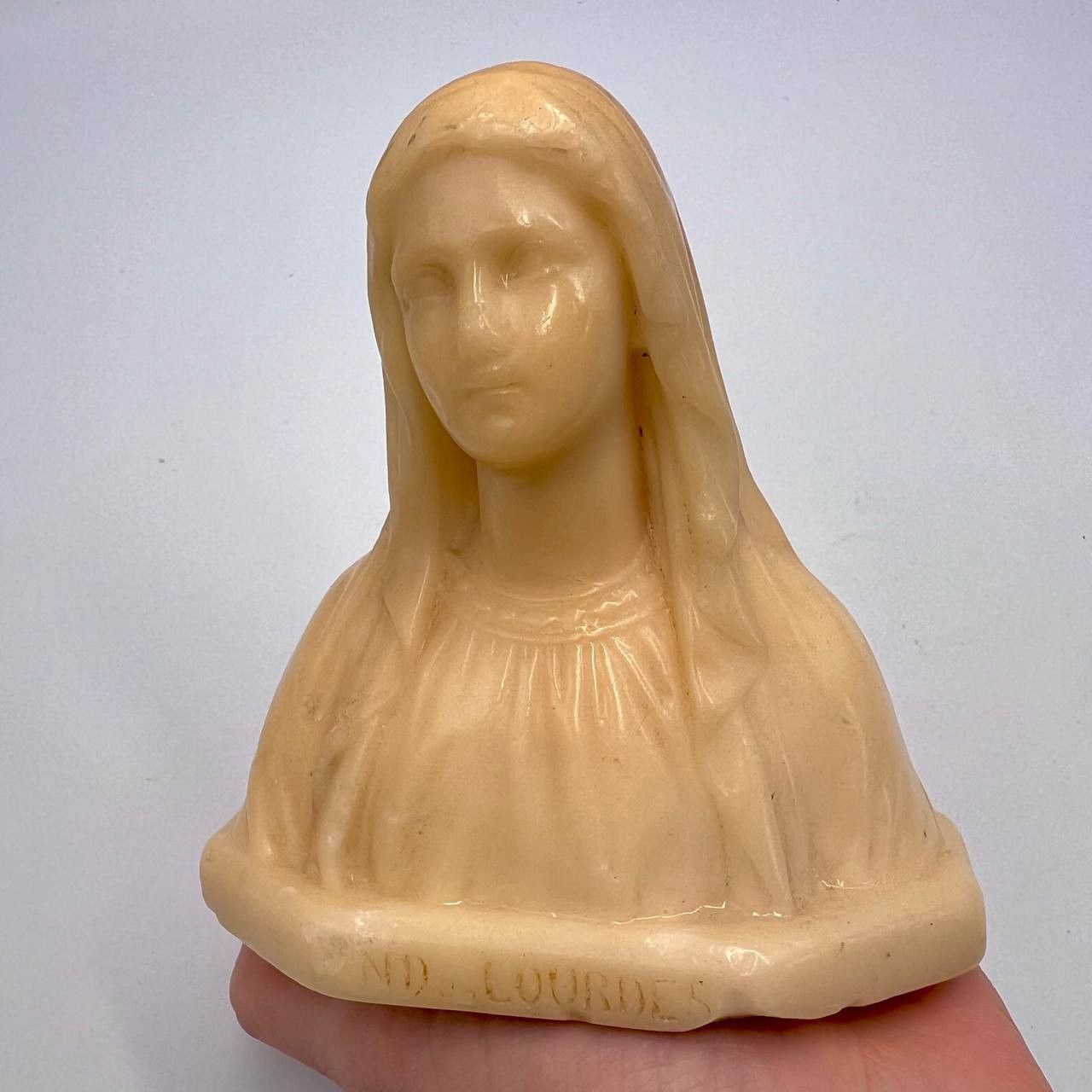 Vintage Vintage Christian Figurine Wax Bust Lady of Lourdesas Italy Size ONE SIZE - 5 Thumbnail
