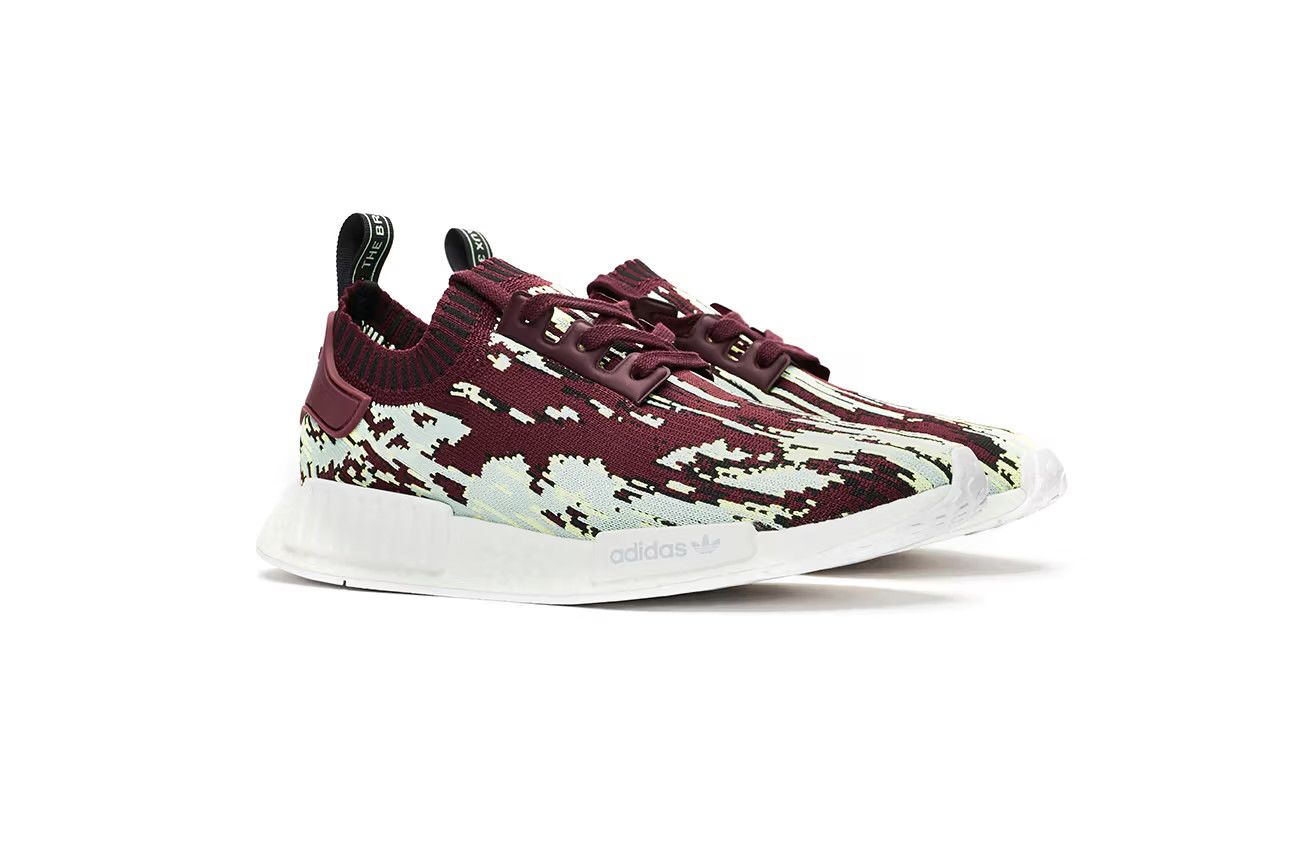 💚 2018 Sneakersnstuff x Adidas NMD R1 Datamosh 2.0 Maroon