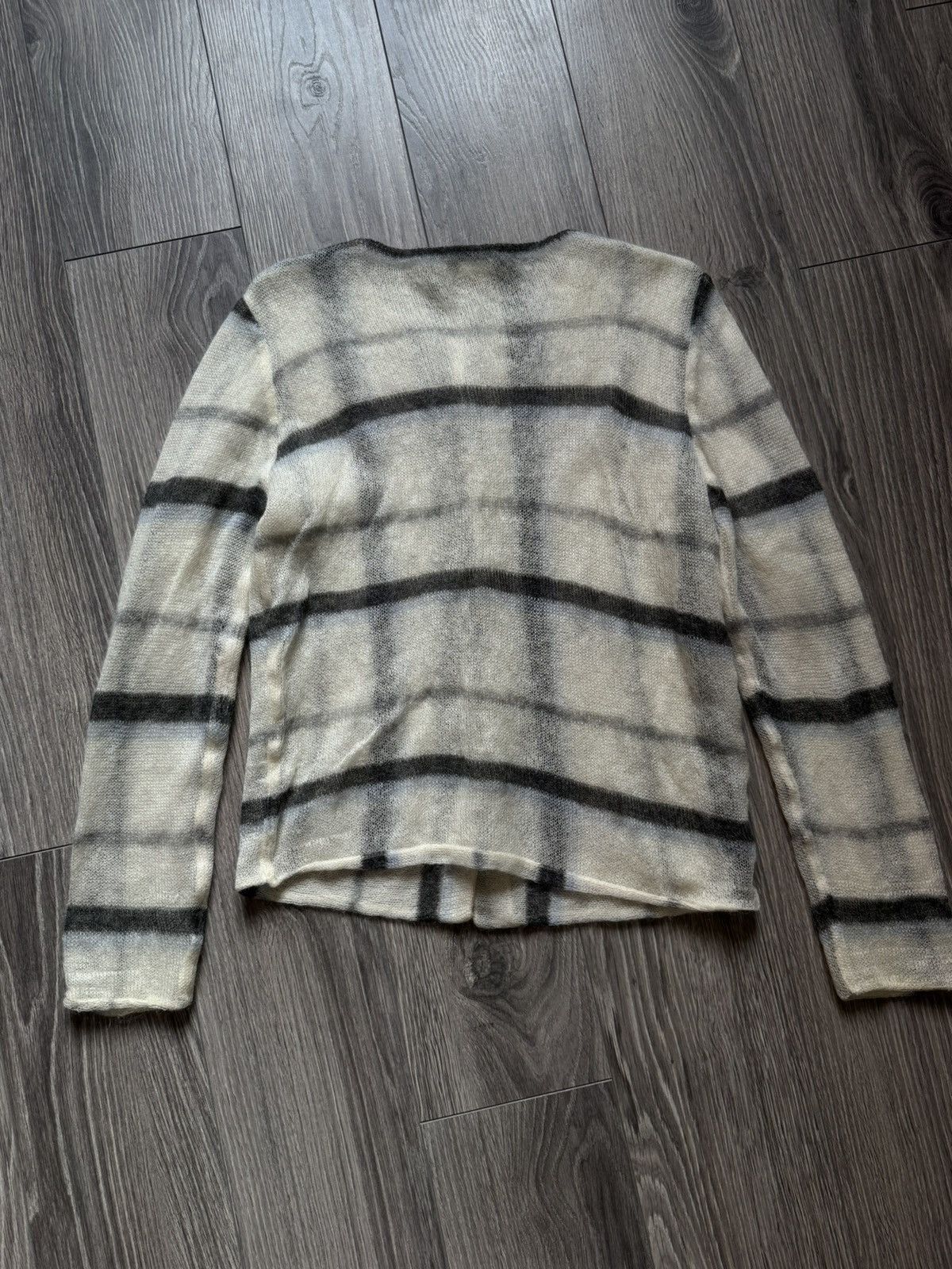 Brunello Cucinelli Brunello Cucinelli Mohair Cashmere blend Checkered Cardigan Size L / US 10 / IT 46 - 13 Thumbnail