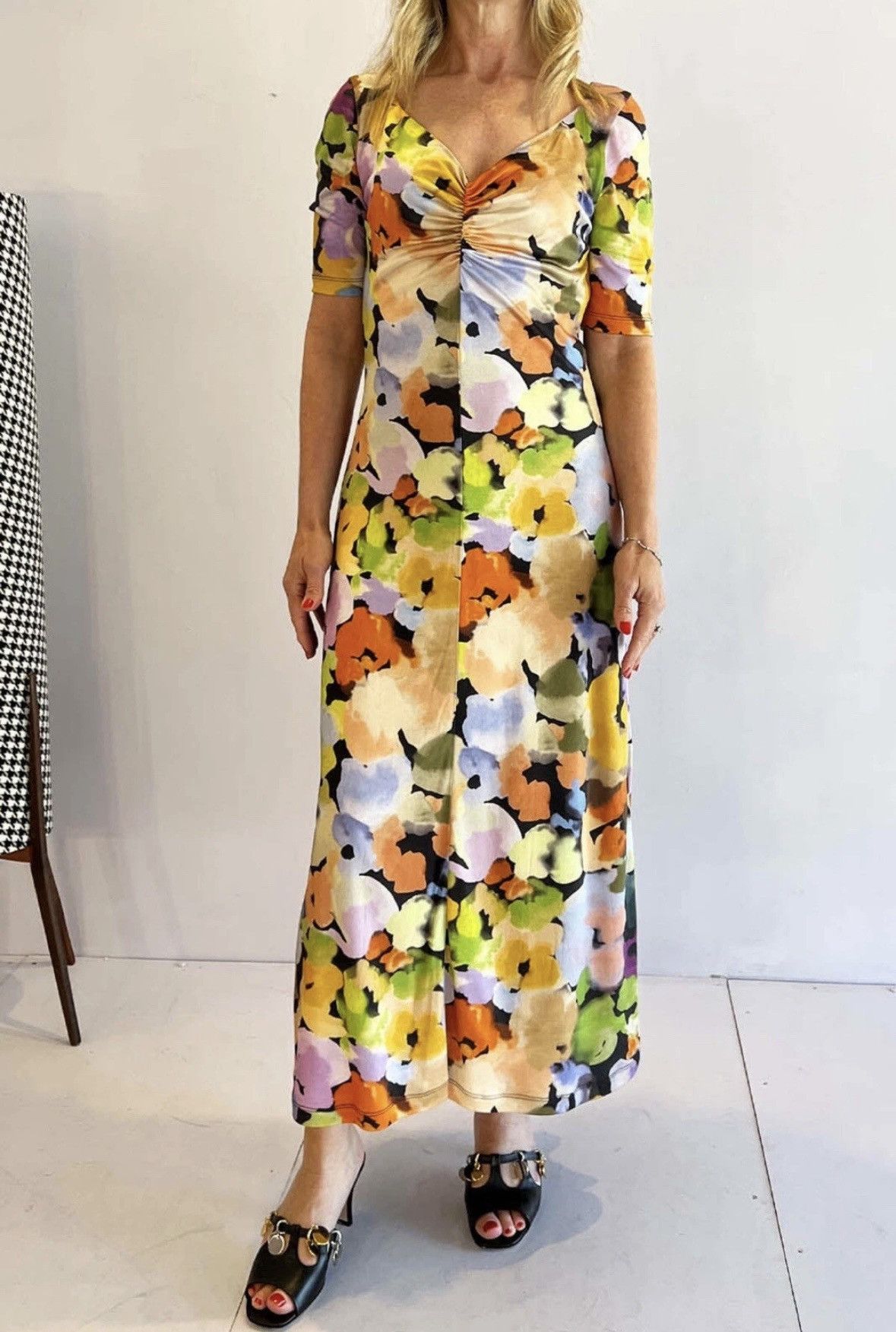Stine Goya Stine Goya Jose Airbrush at Night Midi Dress NWT Size XS / US 0-2 / IT 36-38 - 5 Thumbnail